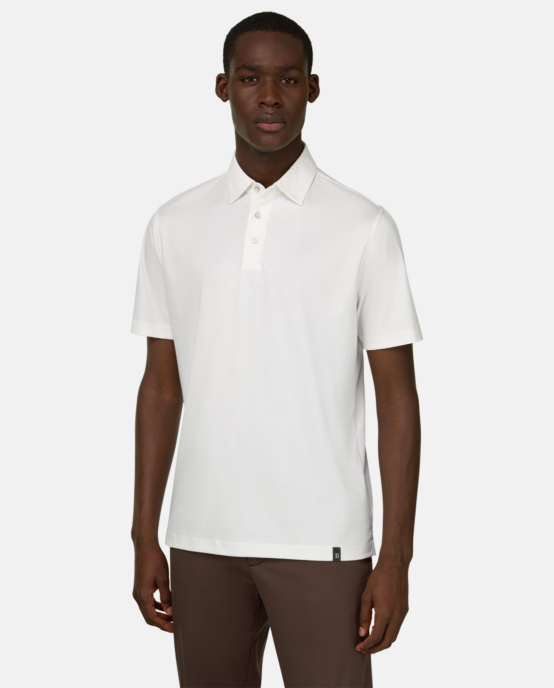 Imagen 1 de Polo de mezcla algodón poliéster y seda Blanco