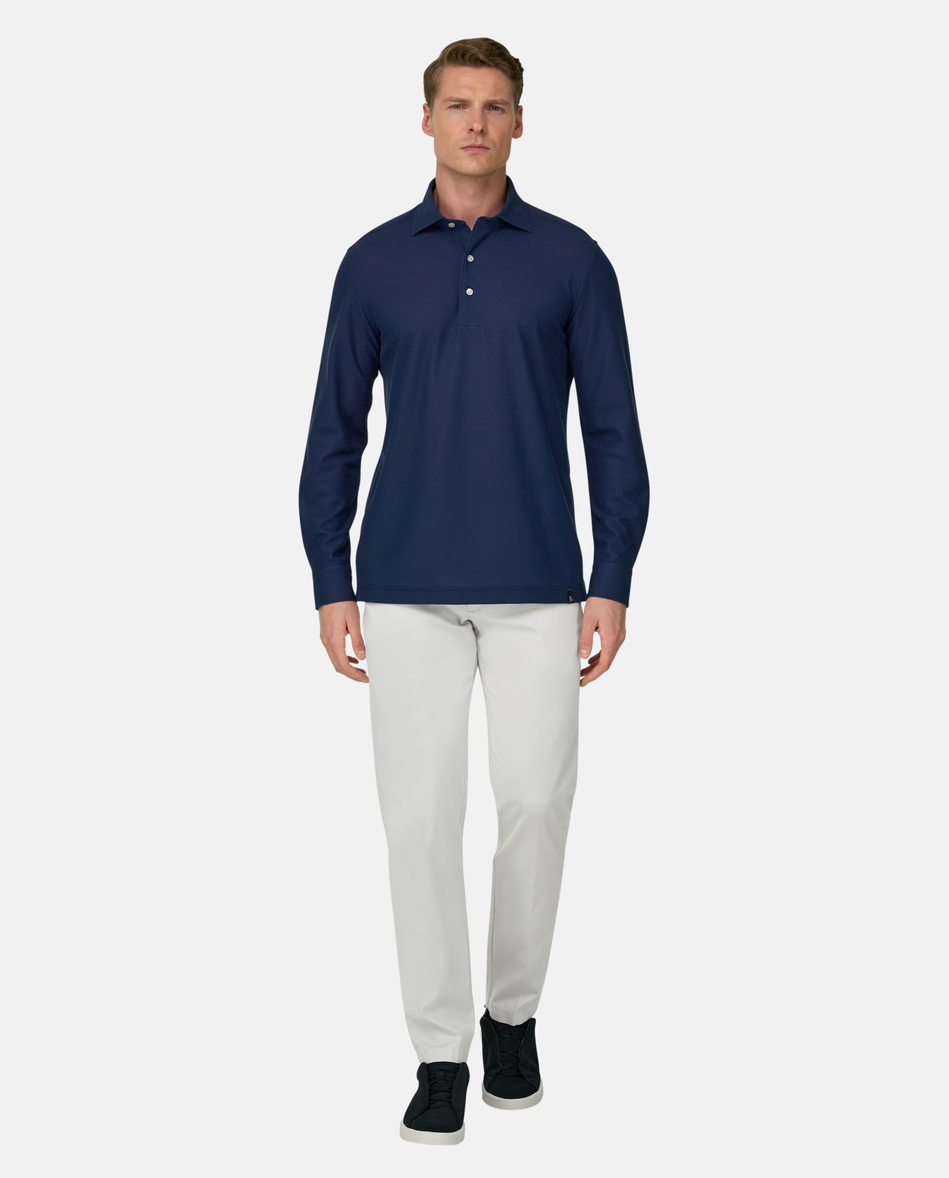 Boggi Milano - Pantalón de algodón y tencel elástico.
