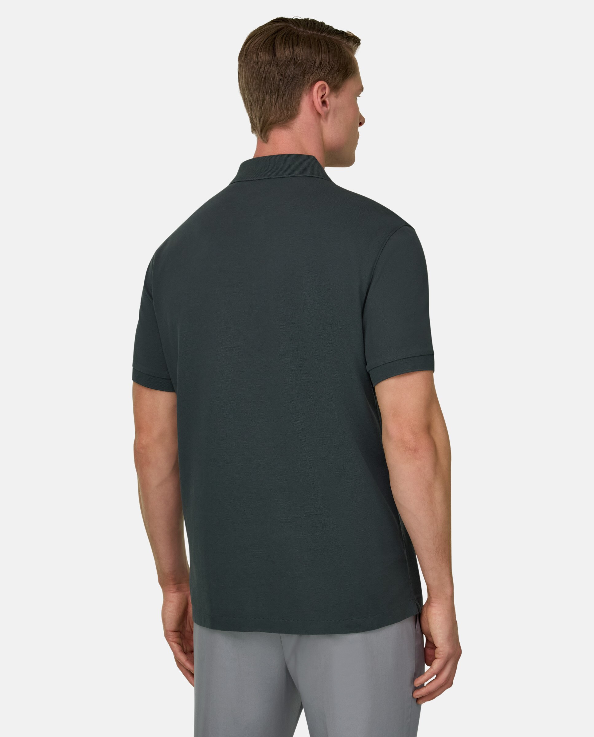 Polo de piqué de algodón regular fit - Boggi Milano - Verde Verde-3