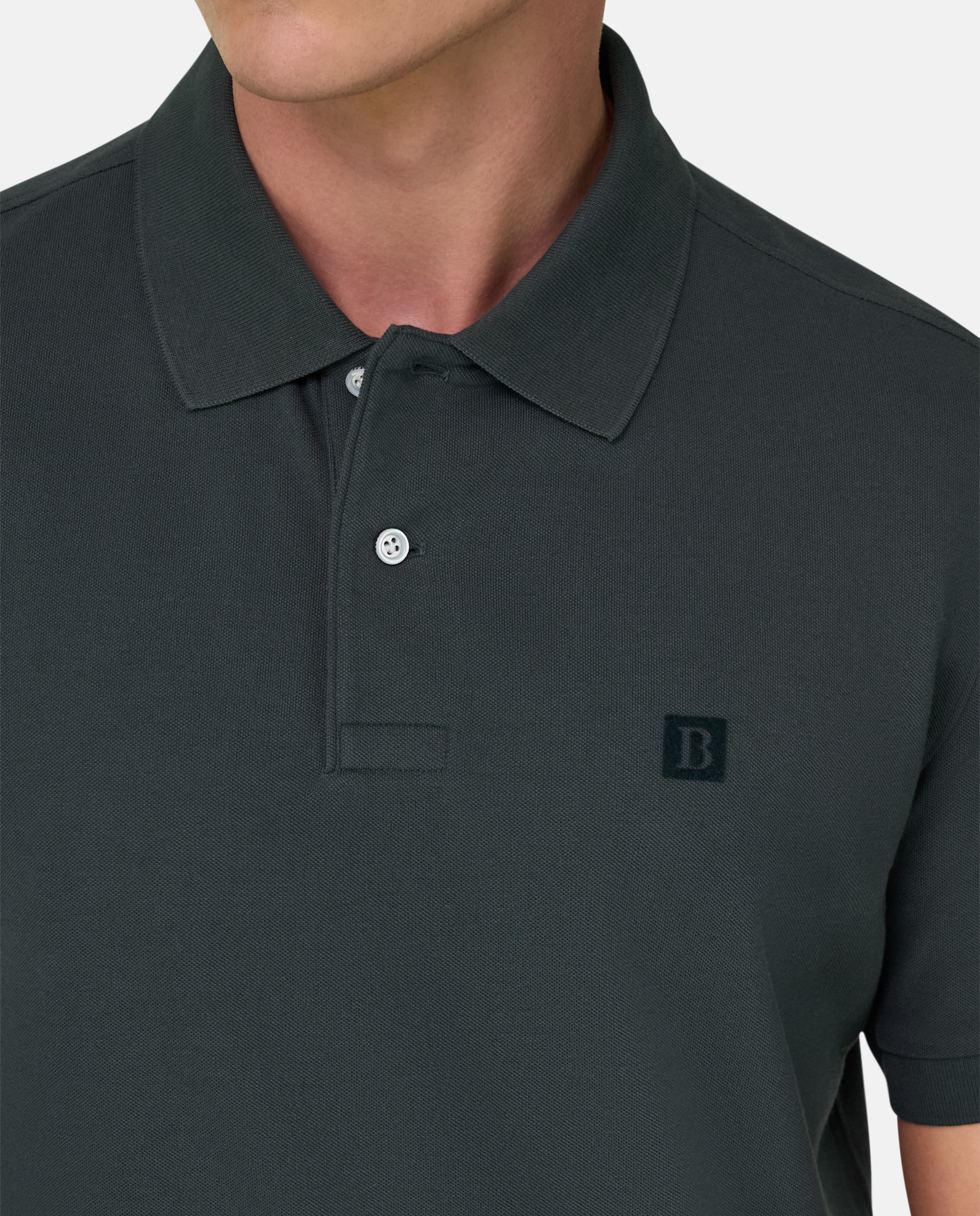 Polo de piqué de algodón regular fit - Boggi Milano - Verde Verde-4