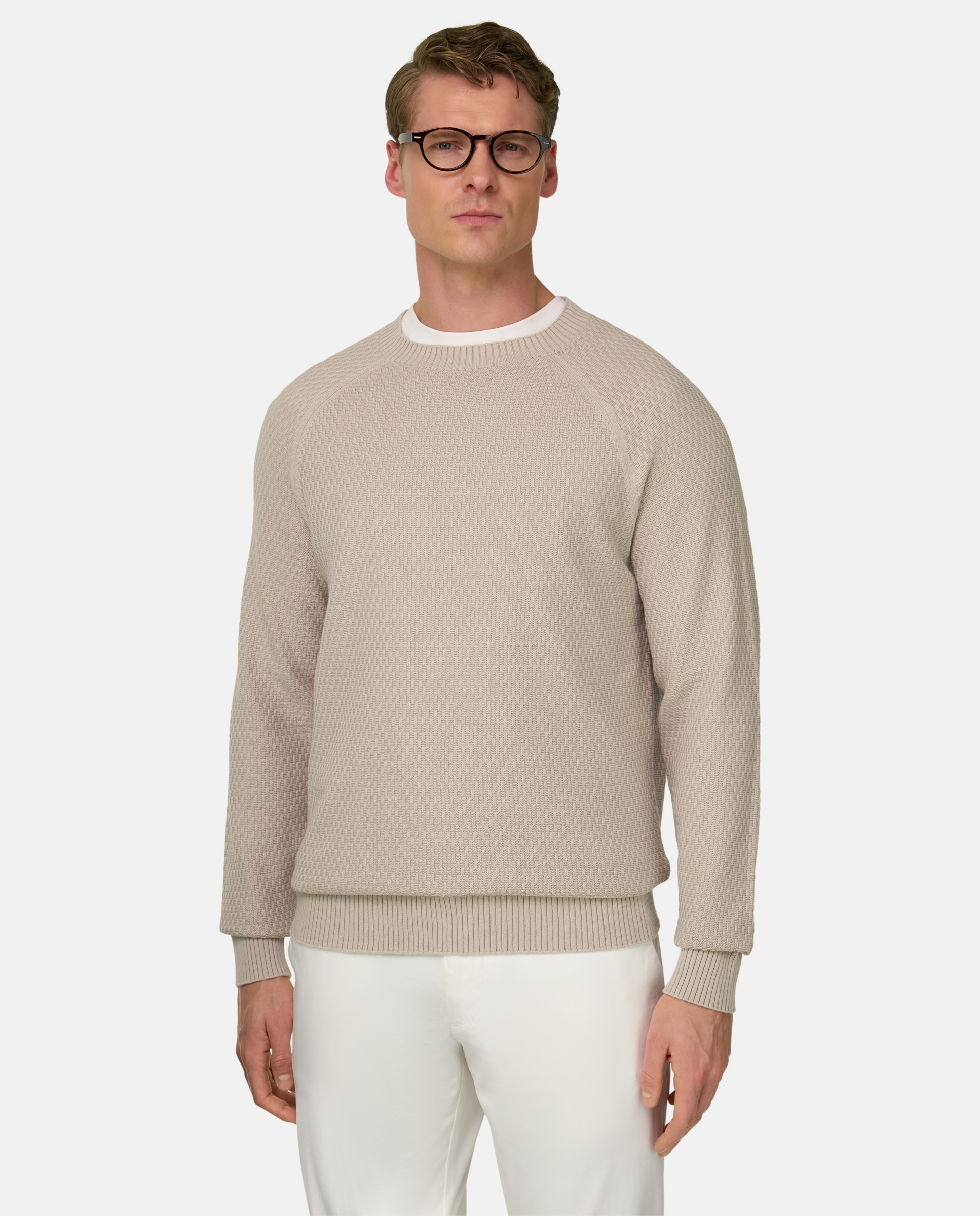Boggi Milano - Jersey cuello redondo de algodón.