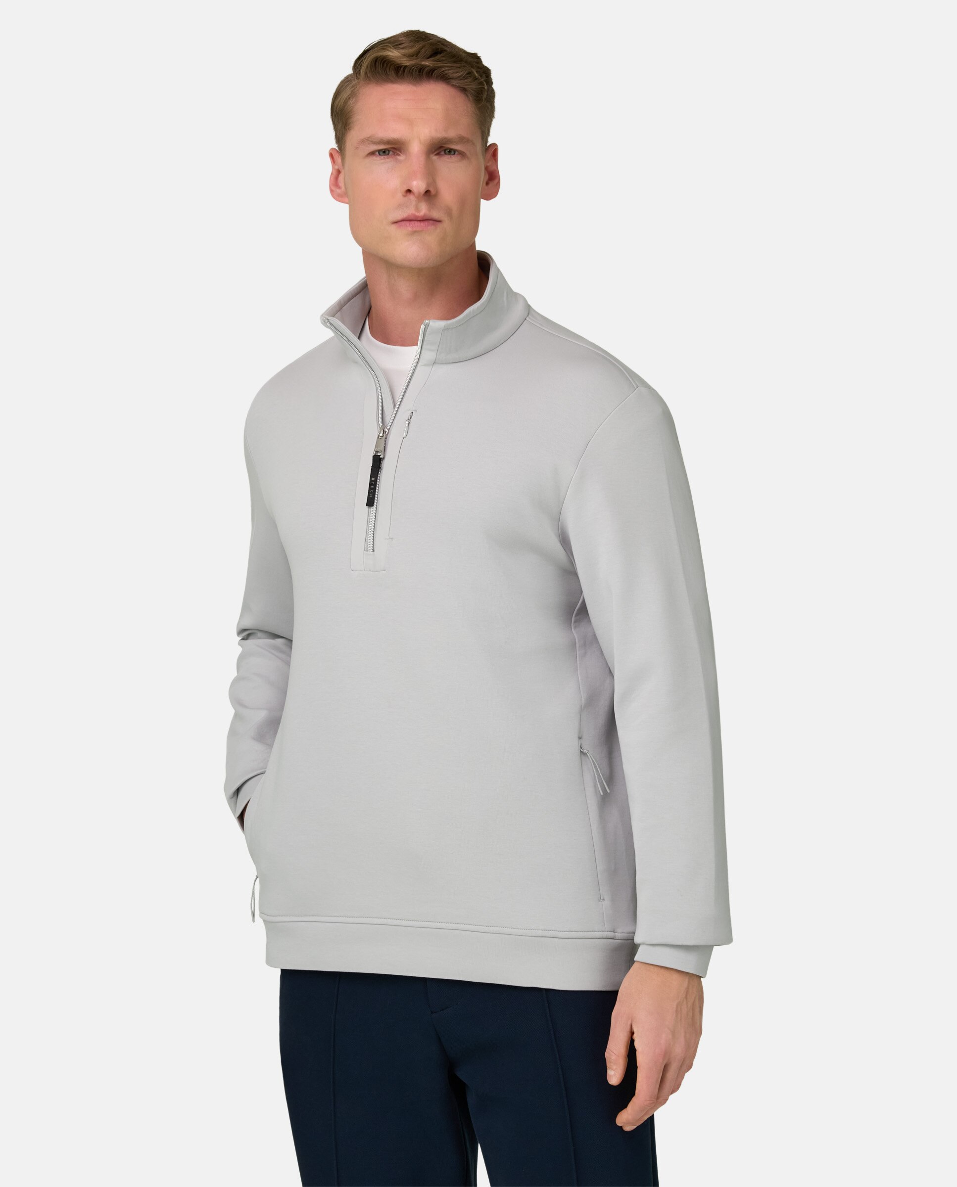 Imagen 0 de Sudadera sin capucha de neopreno ligero con media cremallera Blanco hielo
