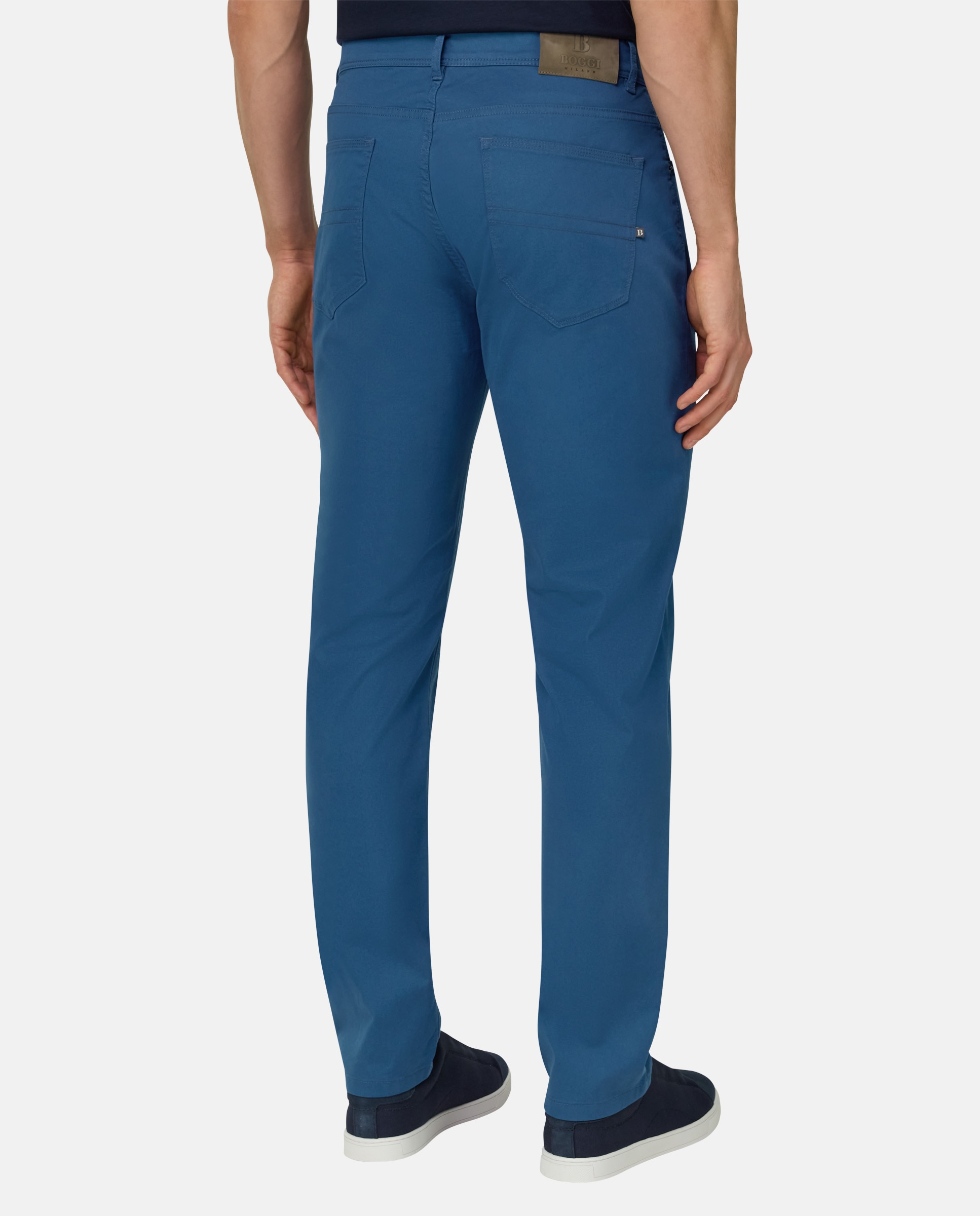 Vaquero de algodón tencel - Boggi Milano - Azul celeste Azul celeste-3