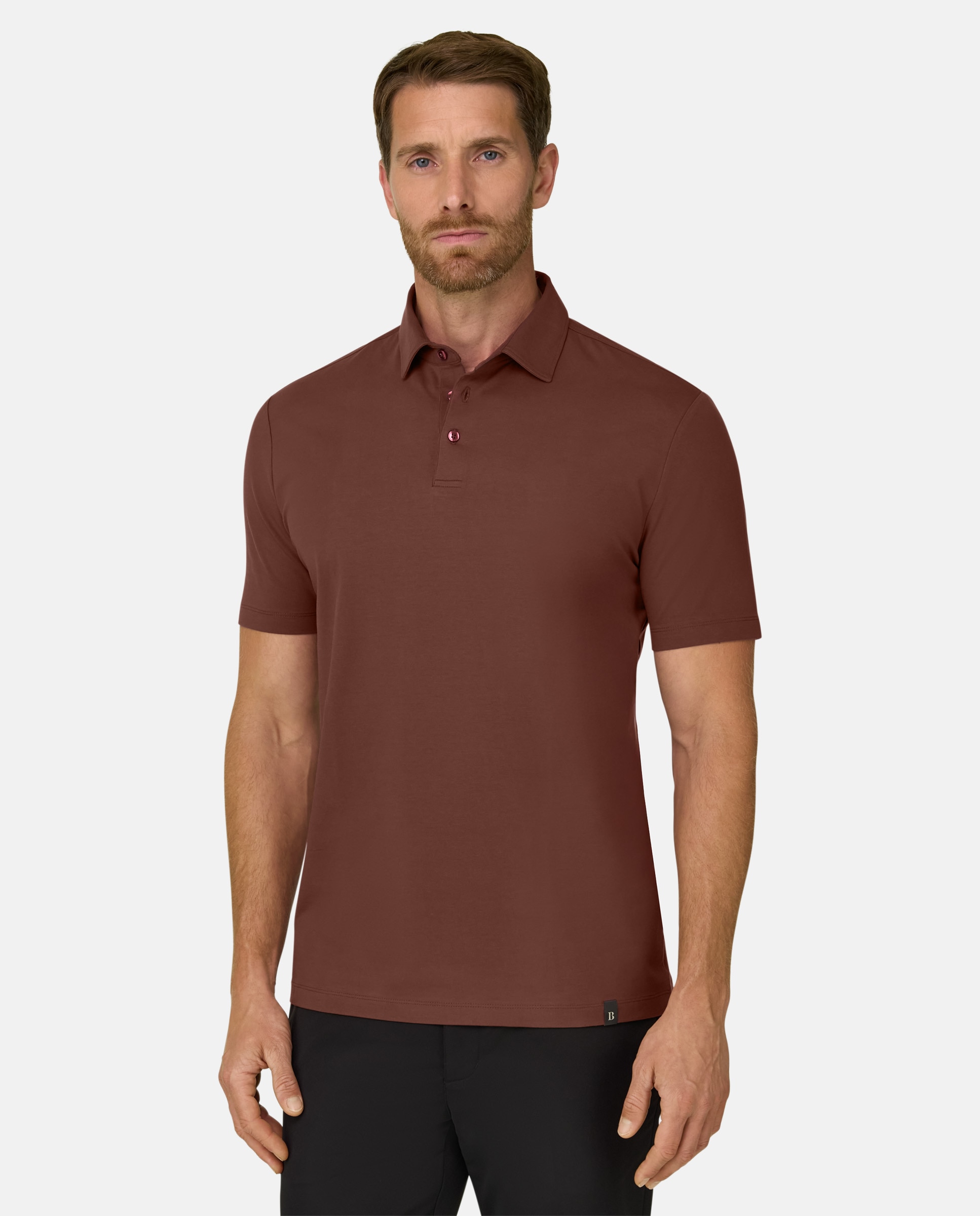 Imagen 0 de Polo en jersey de algod�n supima el�stico Naranja fuerte