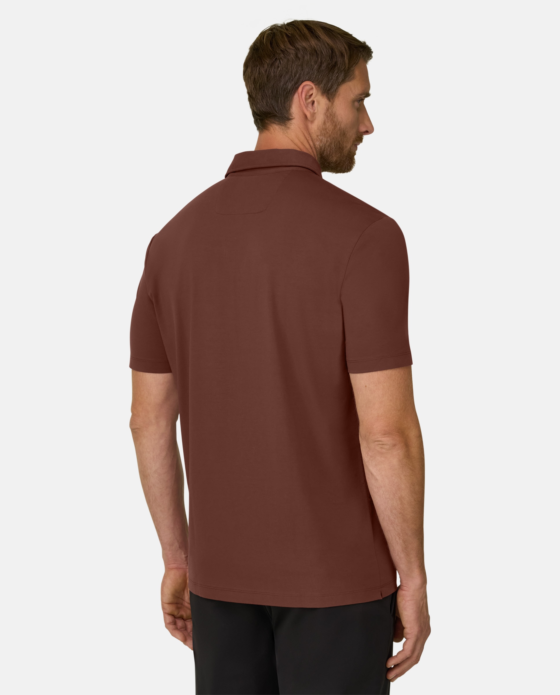 Polo en jersey de algod�n supima el�stico - Boggi Milano - Naranja fuerte Naranja fuerte-3