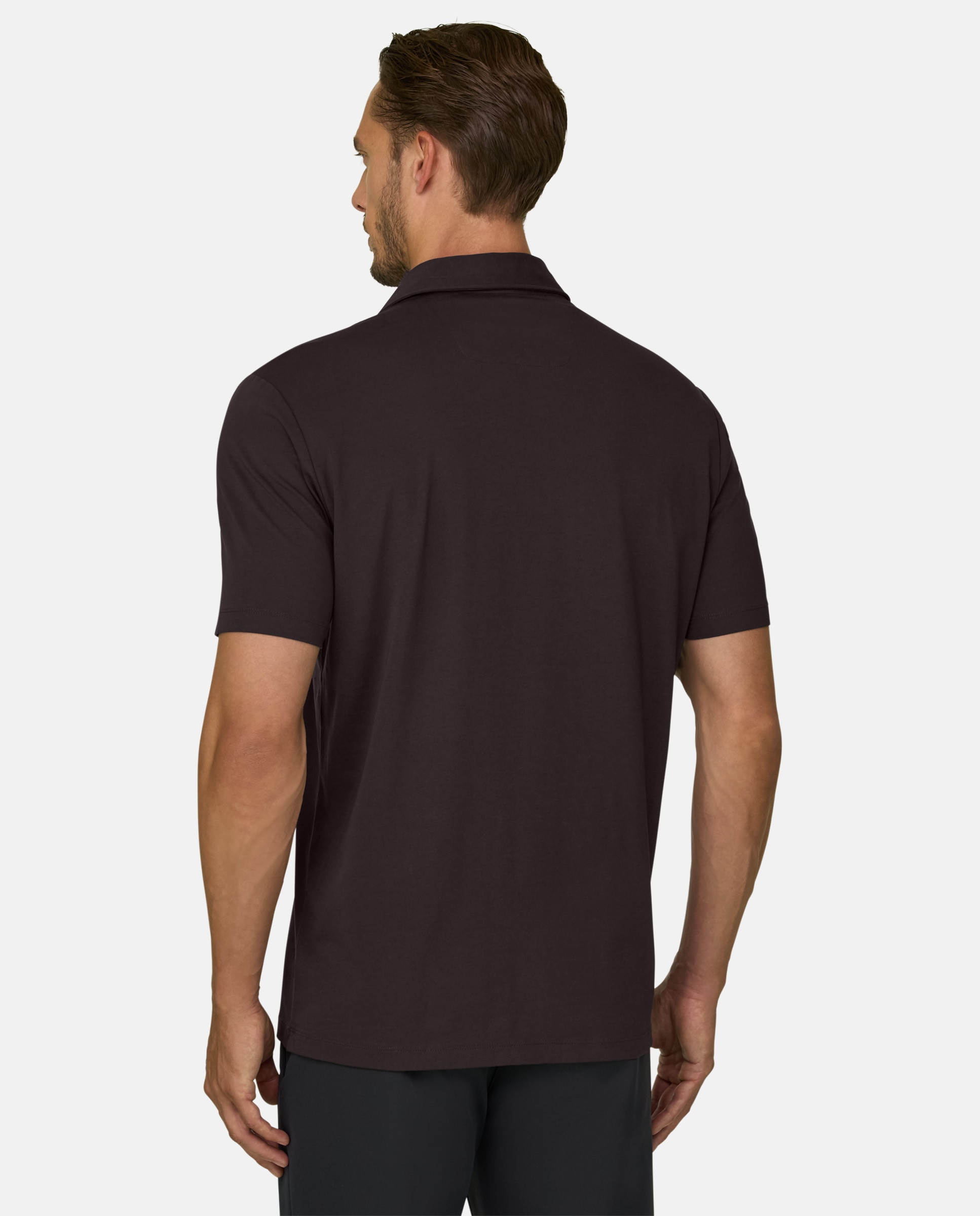 Polo en jersey de algod�n supima el�stico - Boggi Milano - Marrón oscuro Marrón oscuro-3