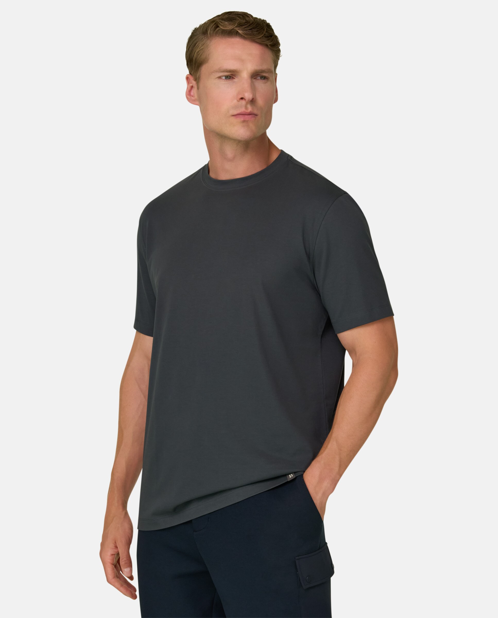 Imagen 0 de Camiseta en jersey de algod�n supima el�stico Verde oscuro