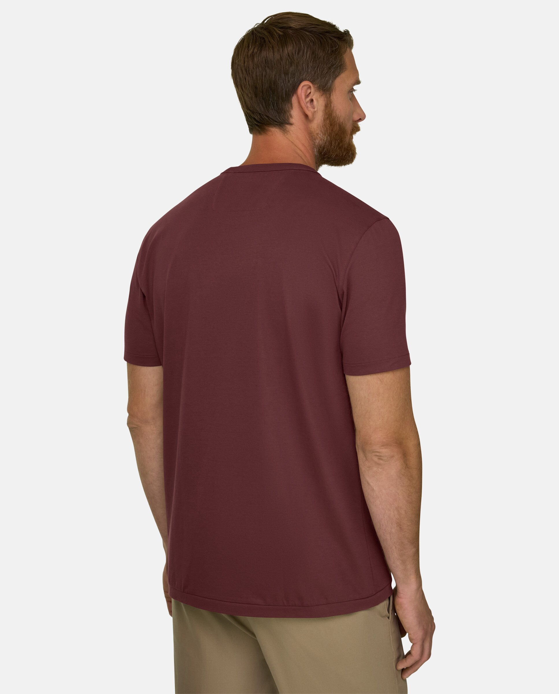 Camiseta en jersey diagonal mezcla de algod�n b tech - Boggi Milano - Naranja fuerte Naranja fuerte-3