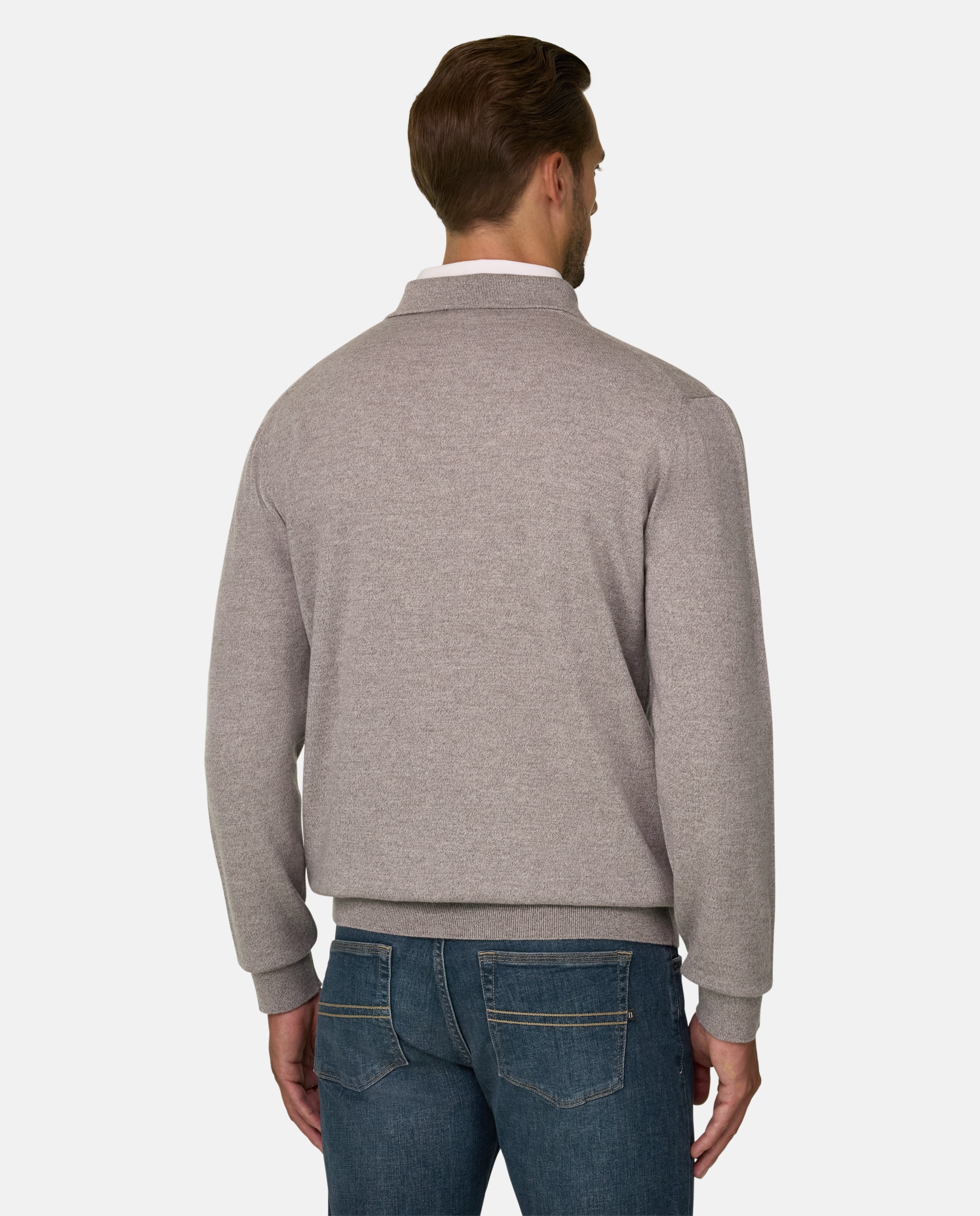 Polo de punto en lana merino cashwool® mouliné - Boggi Milano - Arena Arena-3