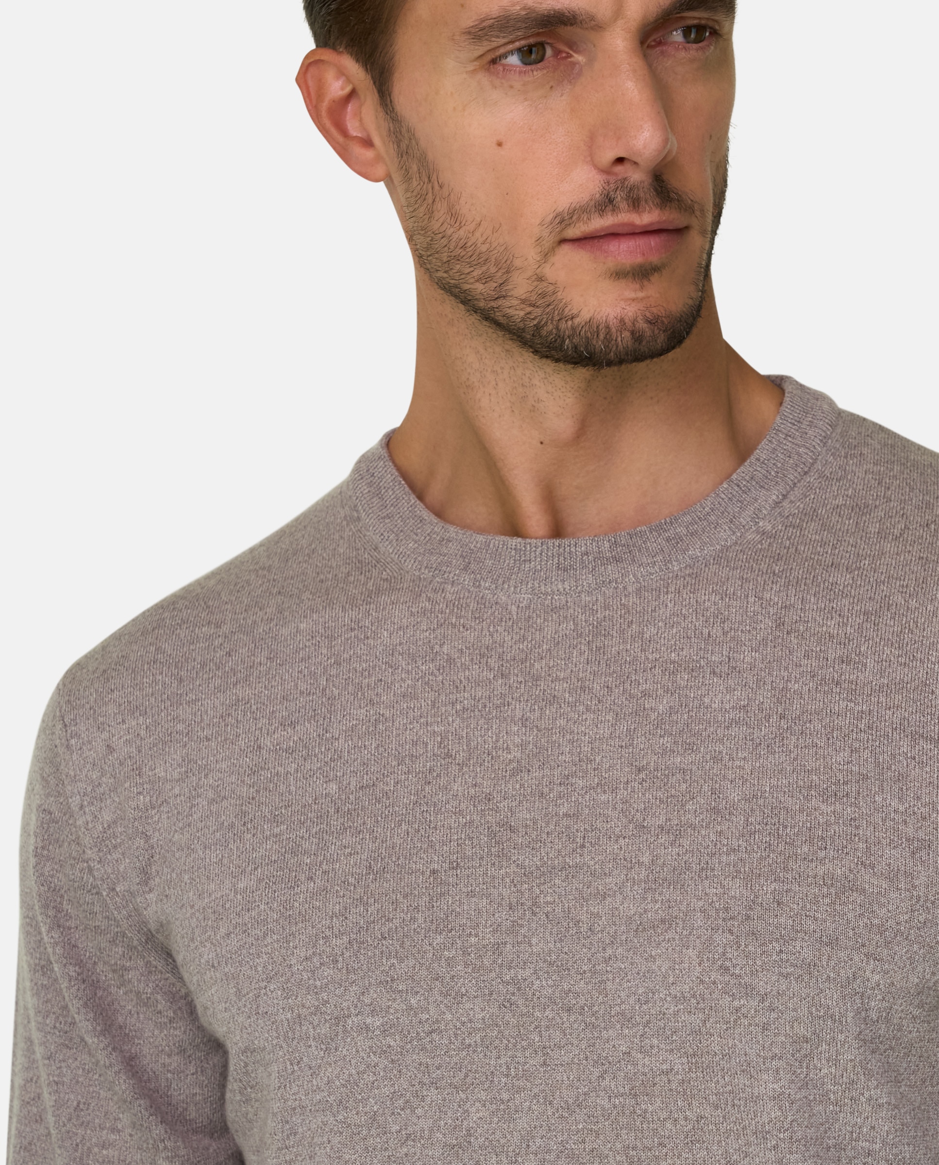 Jersey de cuello redondo en lana merino cashwool® mouliné - Boggi Milano - Arena Arena-4