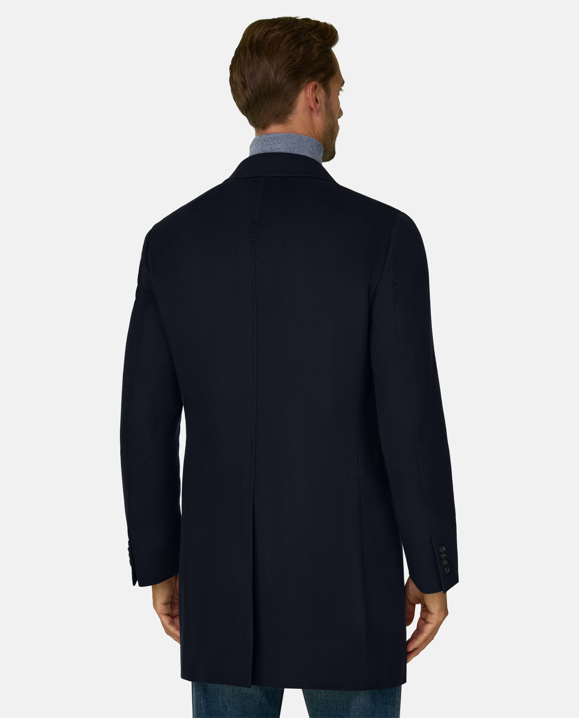 Abrigo de puro cachemir doble botonadura - Boggi Milano - Azul marino Azul marino-3