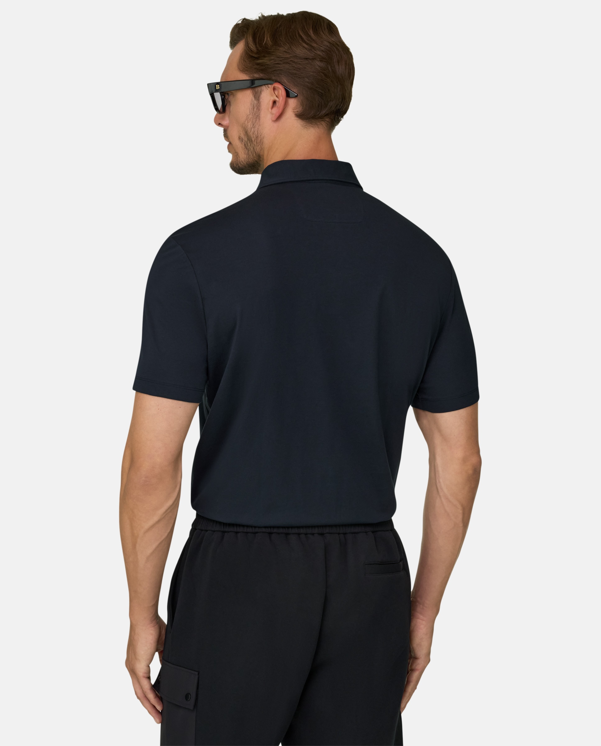 Polo en jersey de algod�n supima el�stico - Boggi Milano - Negro Negro-3