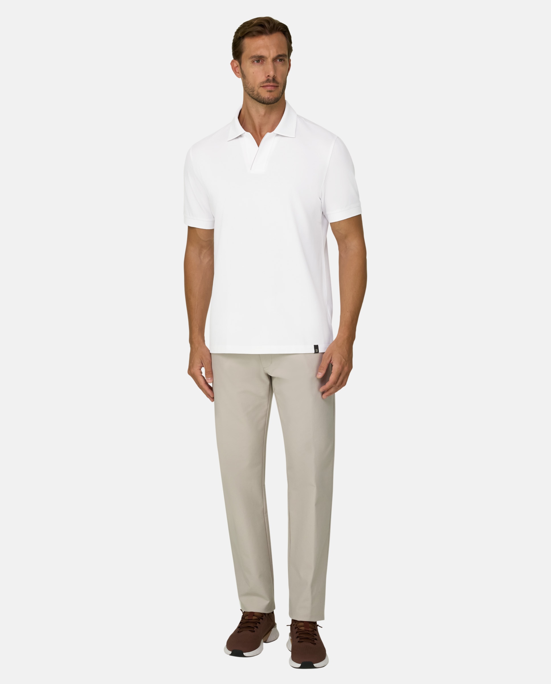 Imagen 2 de Polo en piqu� mezcla de algod�n el�stico cool jade - Boggi Milano - Blanco Blanco