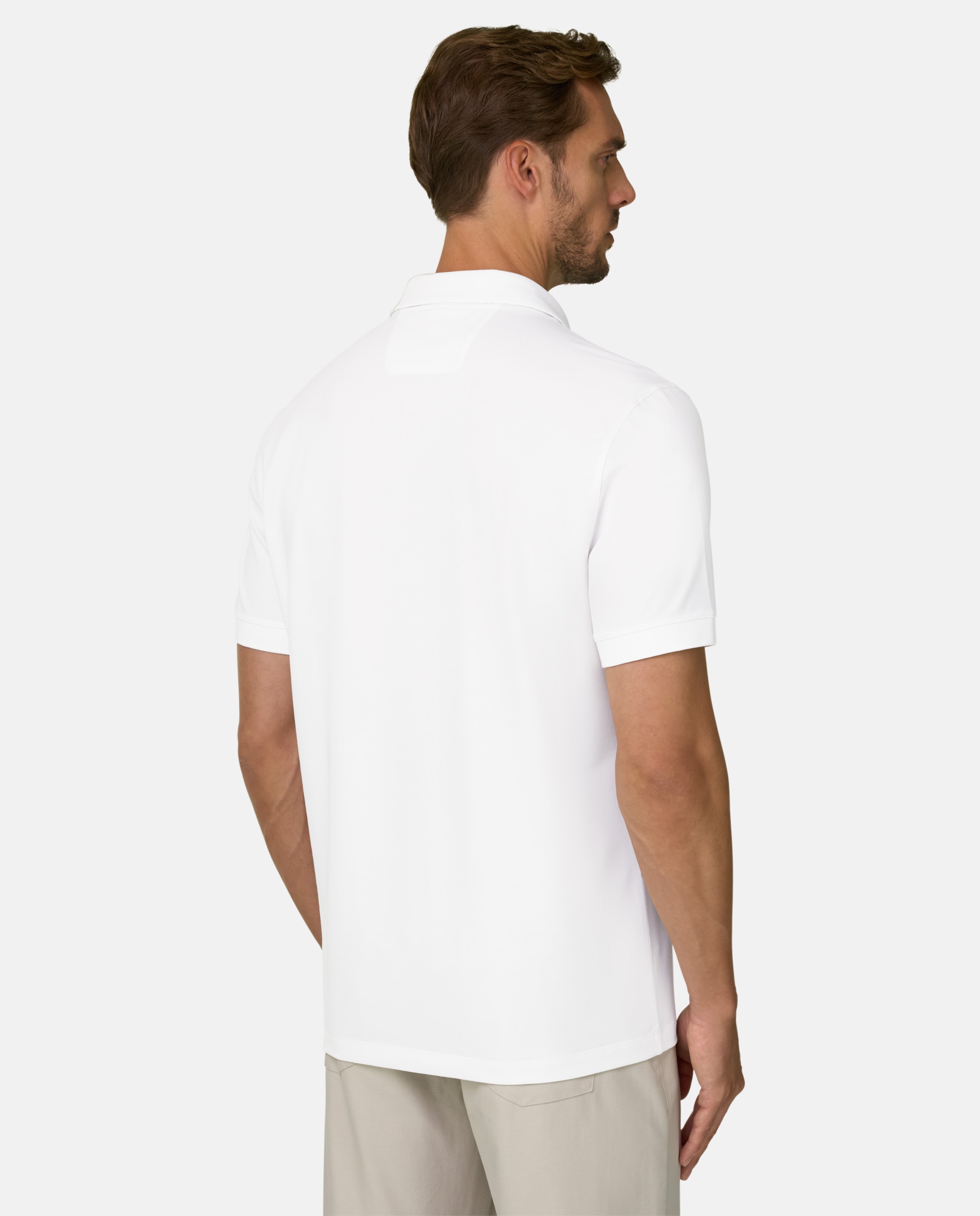 Imagen 3 de Polo en piqu� mezcla de algod�n el�stico cool jade - Boggi Milano - Blanco Blanco