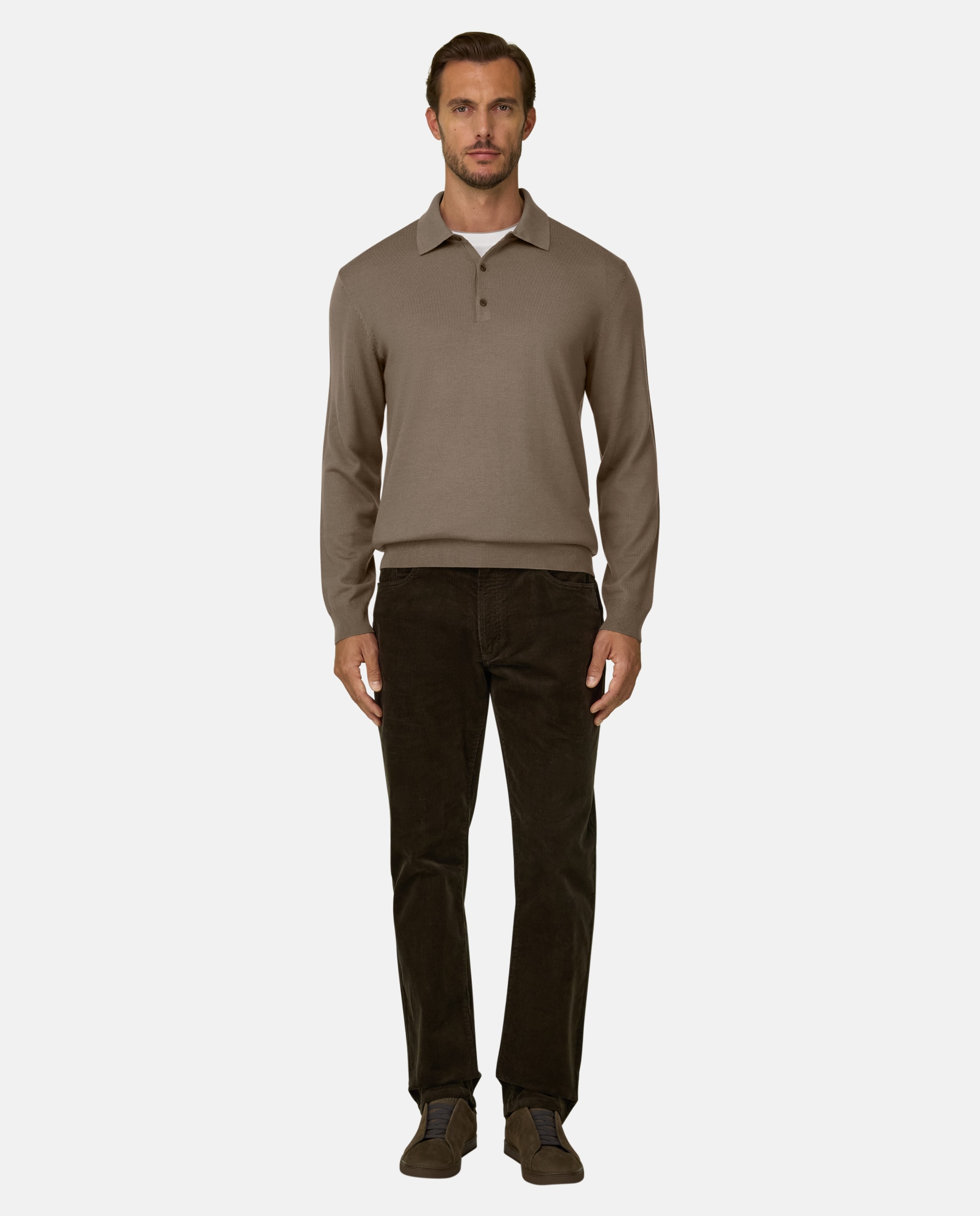 Imagen 2 de Polo de punto en lana merino - Boggi Milano - Topo Topo