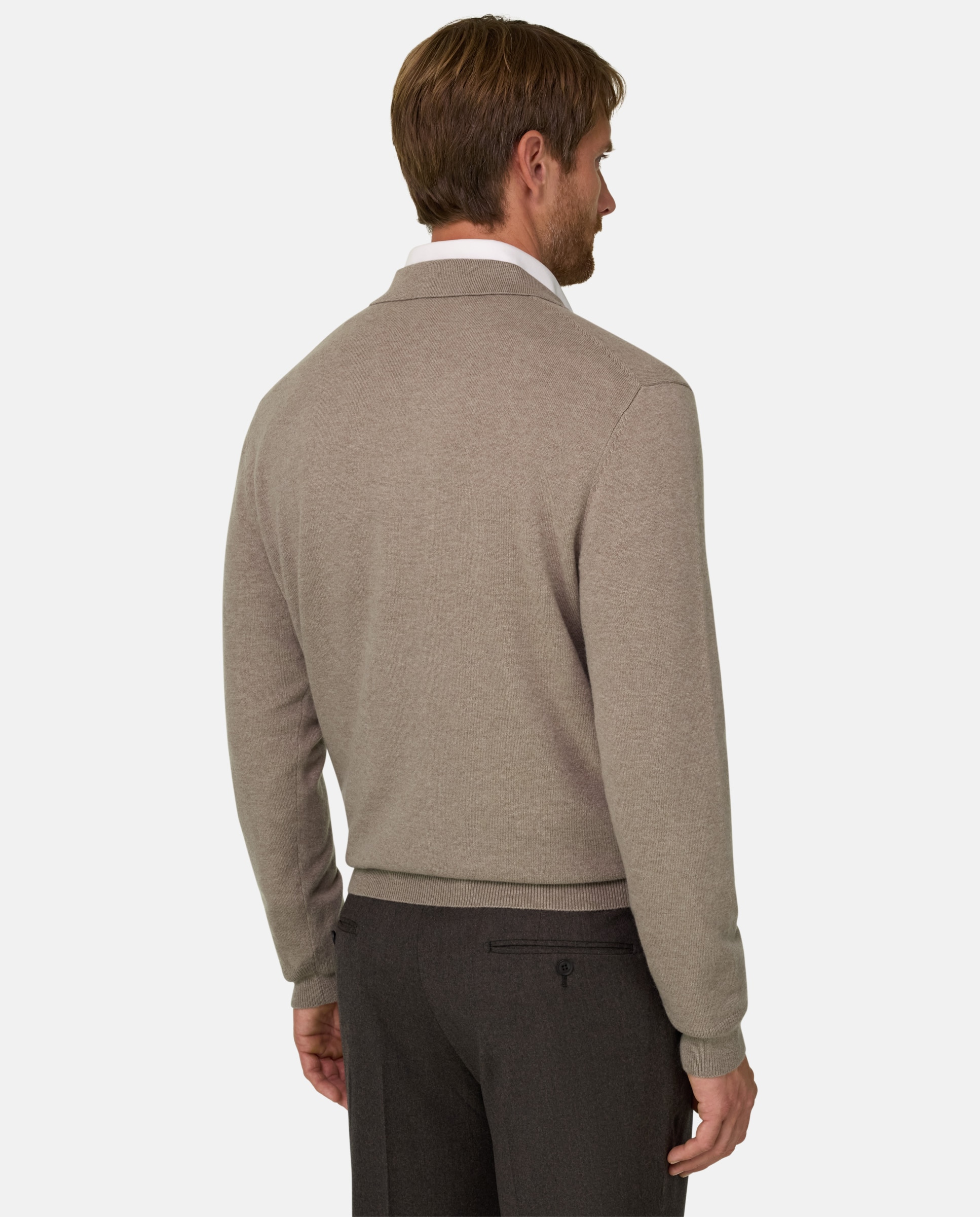 Imagen 3 de Polo de punto en mezcla de cashmere - Boggi Milano - Topo Topo