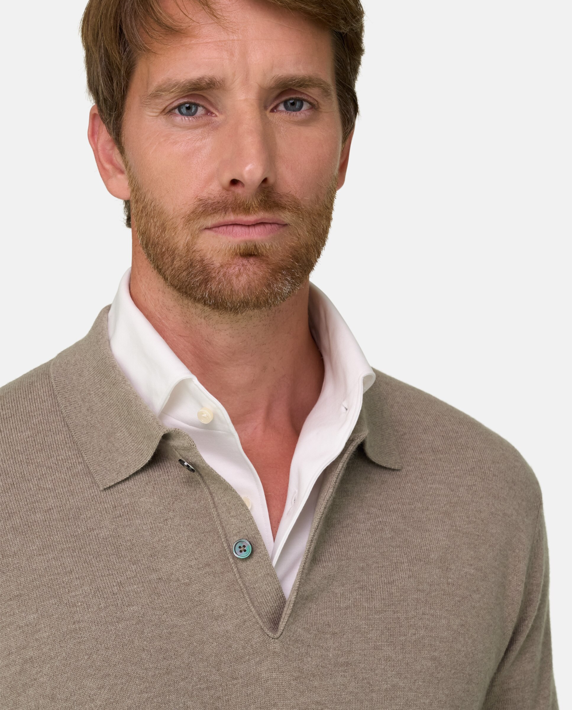 Imagen 4 de Polo de punto en mezcla de cashmere - Boggi Milano - Topo Topo