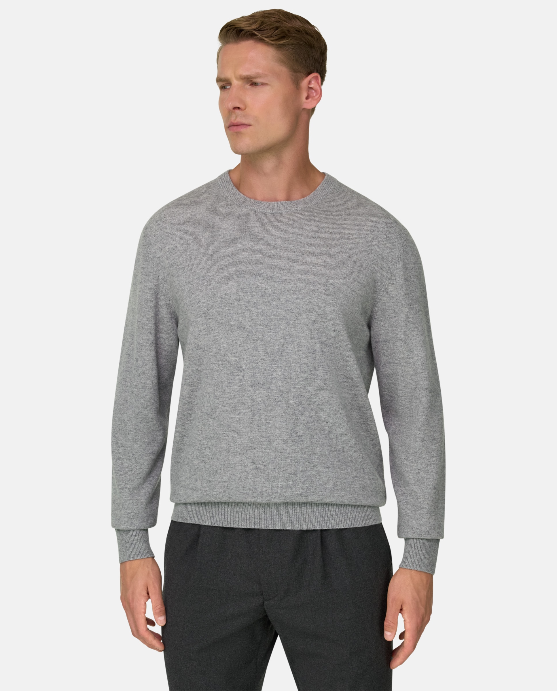 Imagen 1 de Jersey de cuello redondo en mezcla cashmere Gris