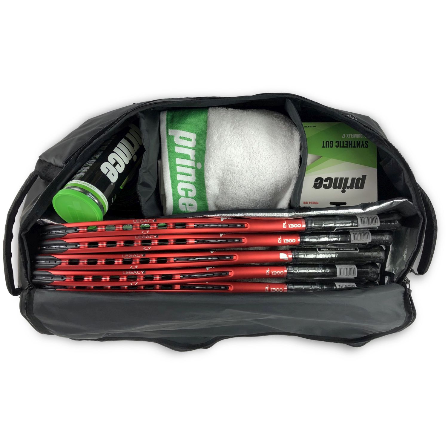 Raquetero Tour Evo Thermo 12 raquetas Prince - Blanco / Negro Blanco / Negro-2