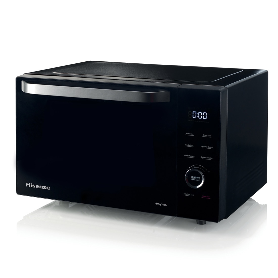 Microondas 4-en-1 Hisense H30MOBS10HC 30 L Air Fry Convección y Grill Smart Control 1000 W xon más de 30 Programas - Negro Negro-1