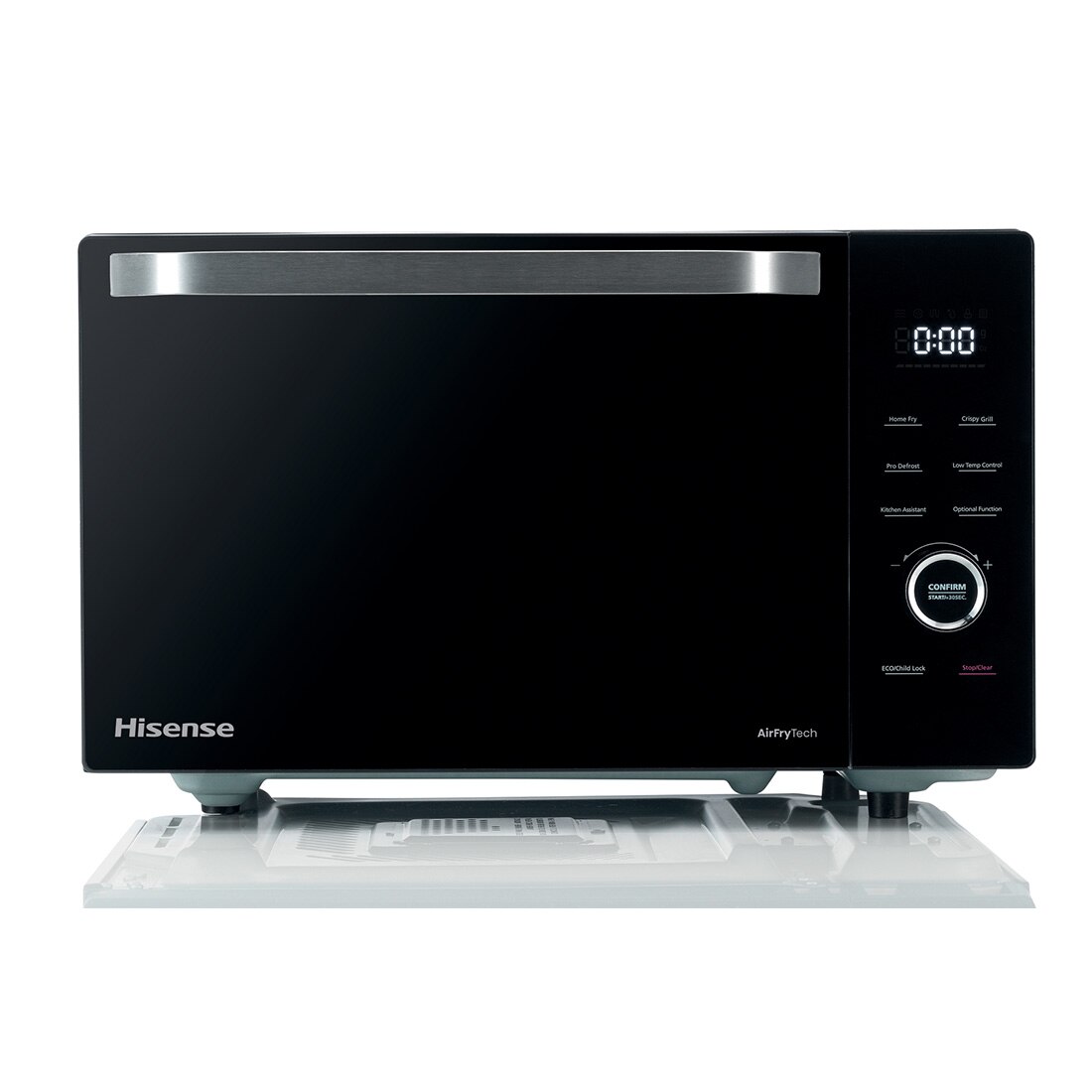 Microondas 4-en-1 Hisense H30MOBS10HC 30 L Air Fry Convección y Grill Smart Control 1000 W xon más de 30 Programas - Negro Negro-2