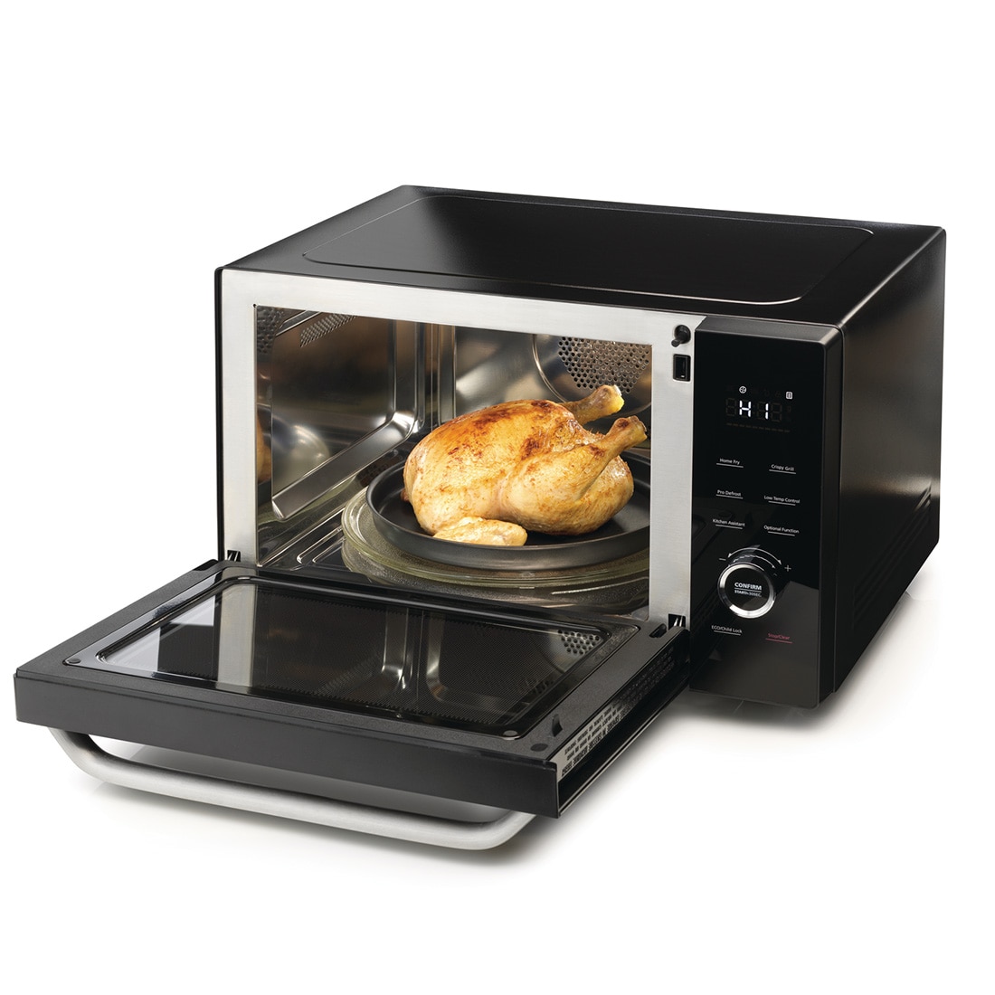 Microondas 4-en-1 Hisense H30MOBS10HC 30 L Air Fry Convección y Grill Smart Control 1000 W xon más de 30 Programas - Negro Negro-4
