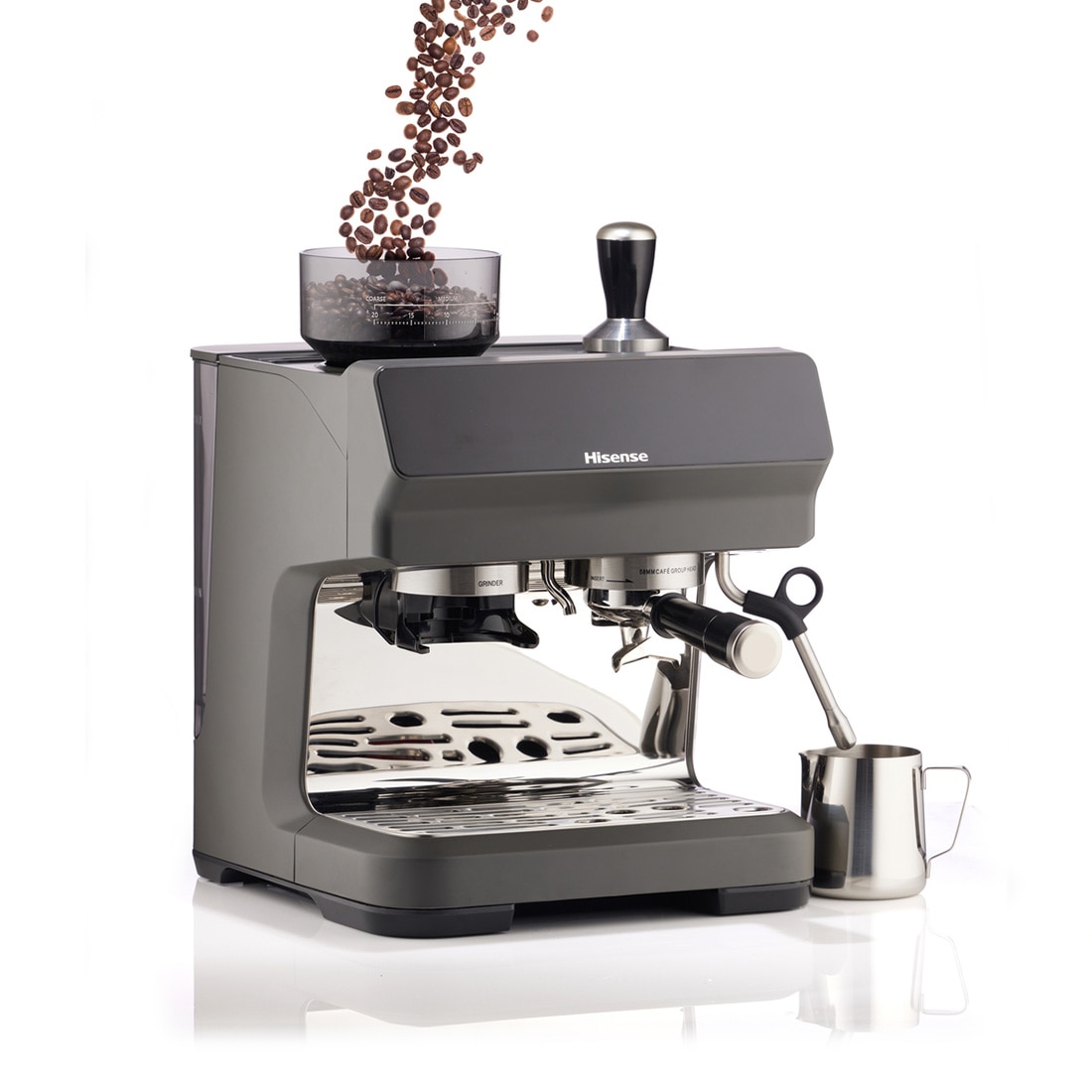 Imagen 3 de Cafetera espresso automática Hisense HSACM20LP 20 bar con molinillo y PID doble calefacción depósito 2.8 L acero inoxidable - Negro Negro