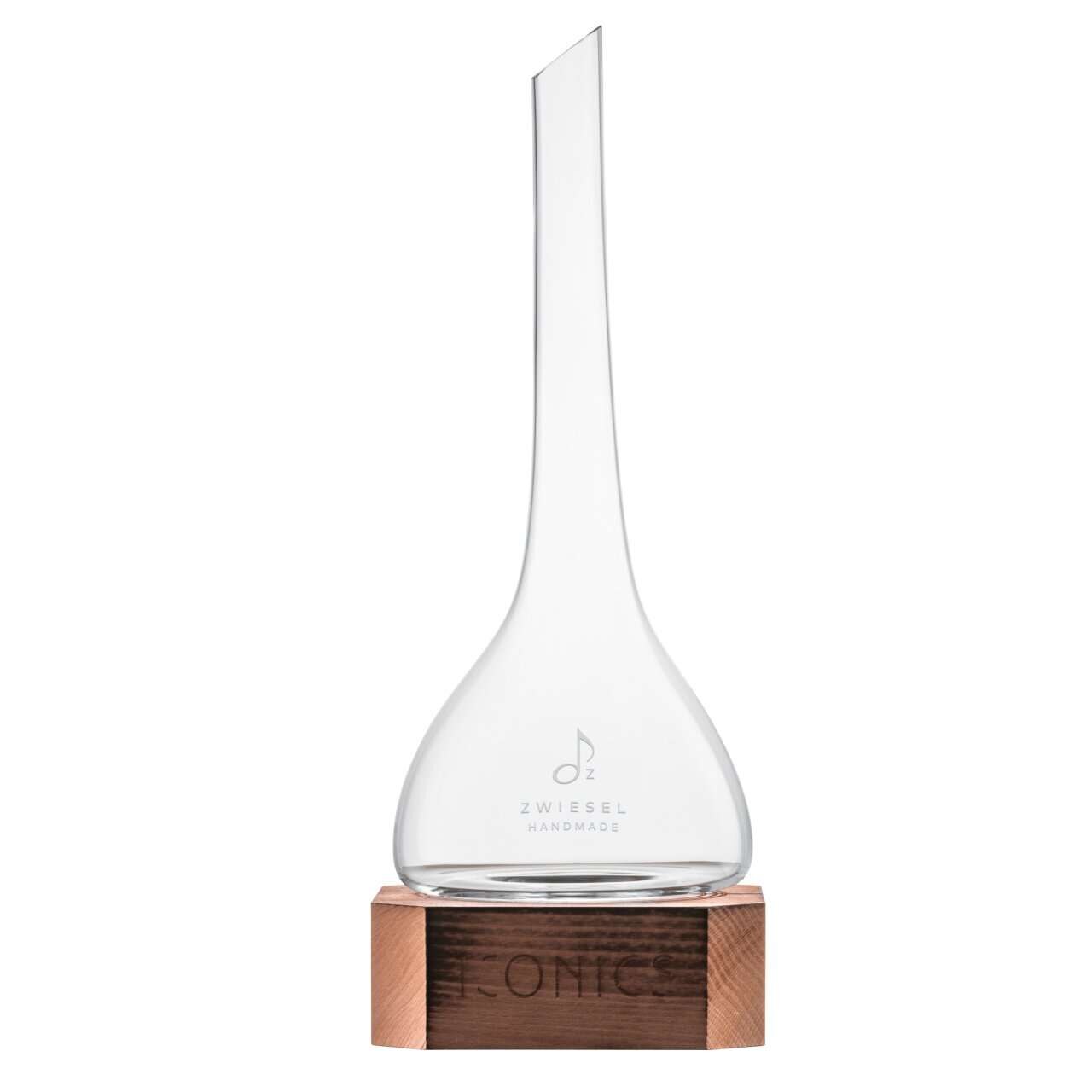 Decantador vino 0,75 litros con base de madera Iconics Zwiesel Glas - Cristal Cristal-1