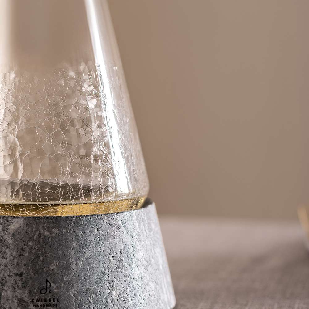 Decantador de Vino con base de piedra 0,75 litros Simbiosis Zwiesel Glas Handmade - Cristal Cristal-4