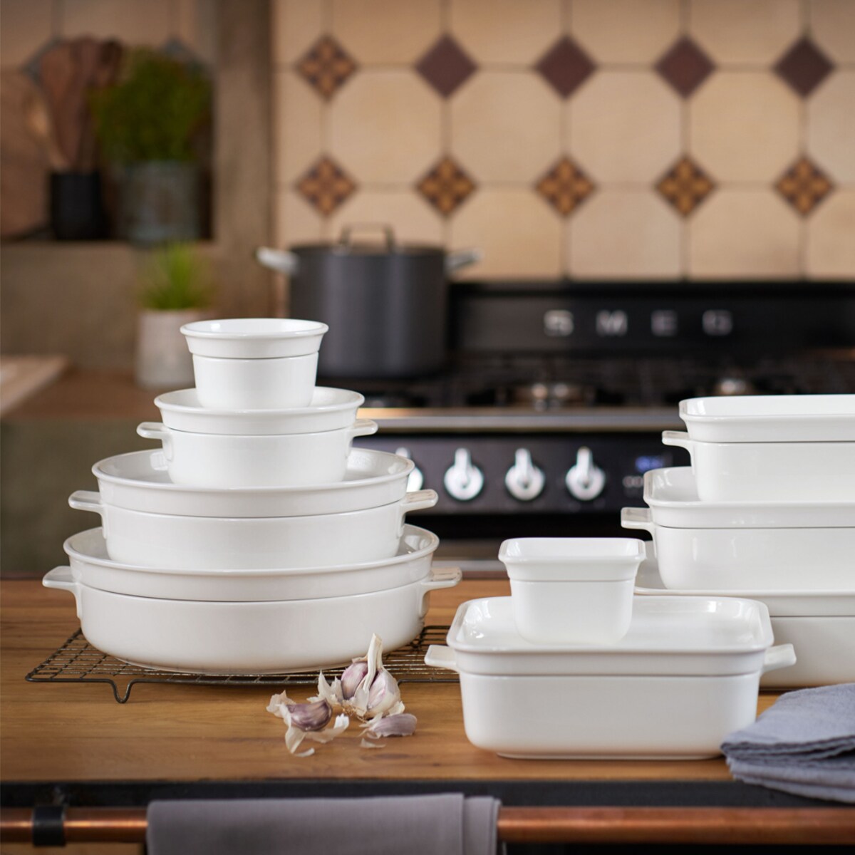 Fuente para horno redonda Clever Cooking Villeroy & Boch Blanco-5