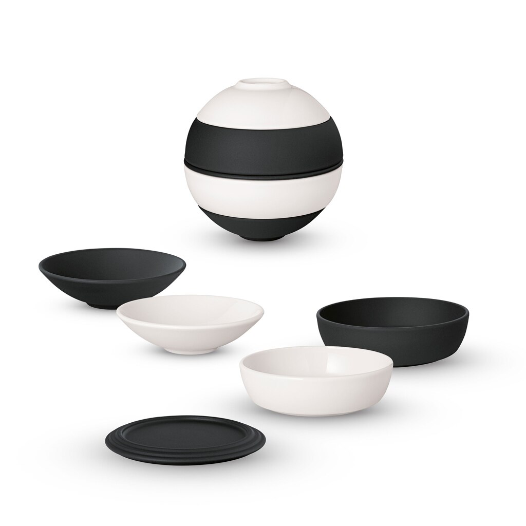 Set de Bowls La petite Boule Iconic Villeroy & Boch - Blanco / Negro Blanco / Negro-2