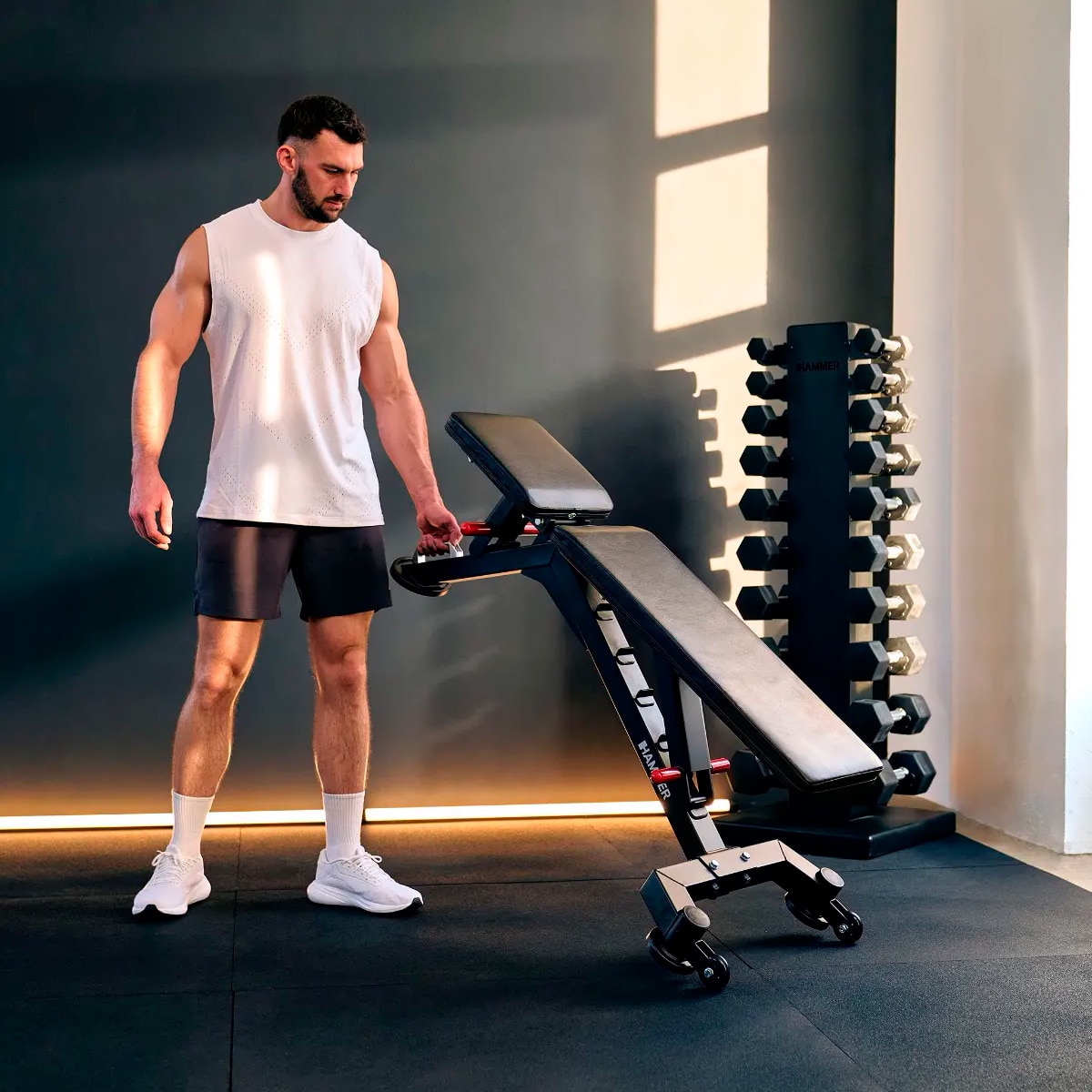 Banco de musculación 5.0 Hammer con envío incluido, montaje no incluido - Metálico Metálico-6
