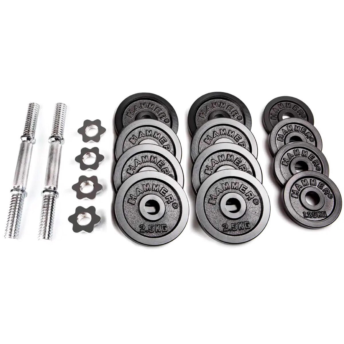 Conjunto de 2 halteres pequenos Hammer Preto-2
