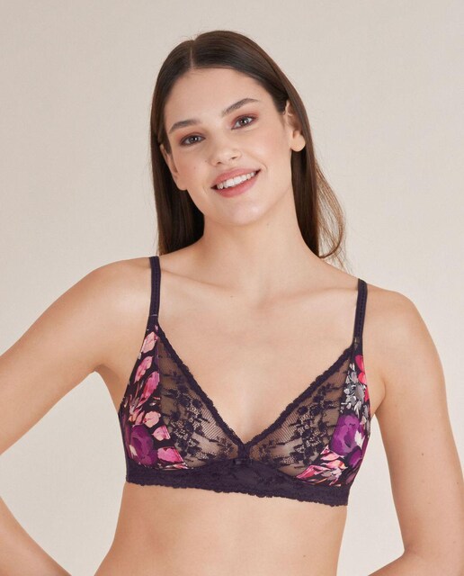 Imagen 0 de Sujetador sin aro y motivos florales