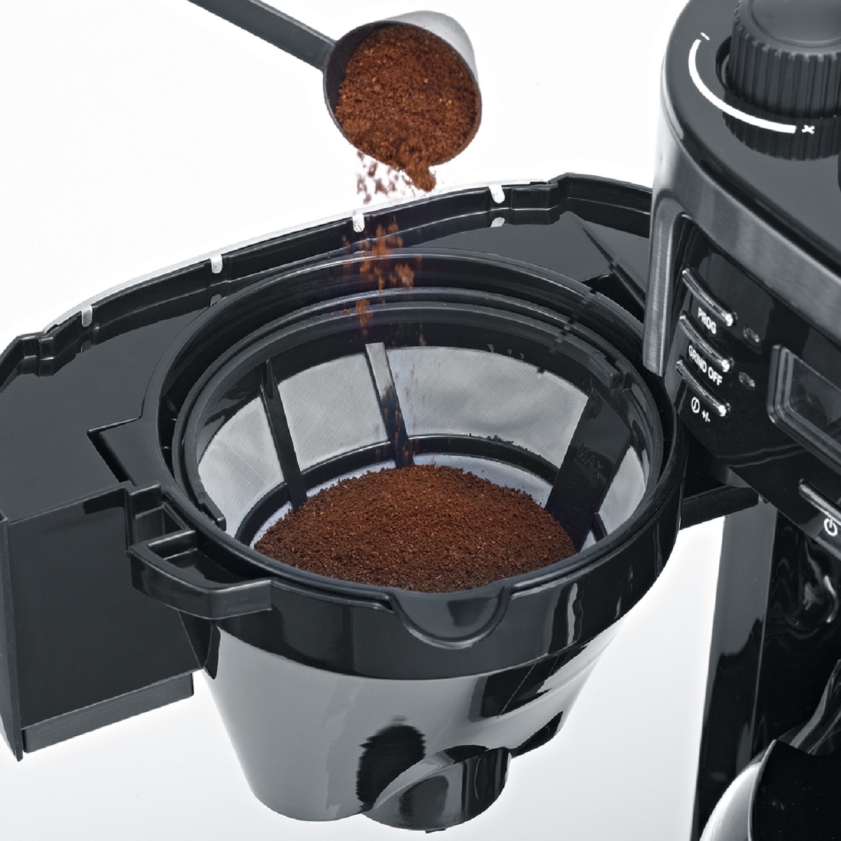 Cafetera de goteo con molinillo SEVERIN KA 4810 con jarra de cristal para 10 tazas - Gris Gris-2