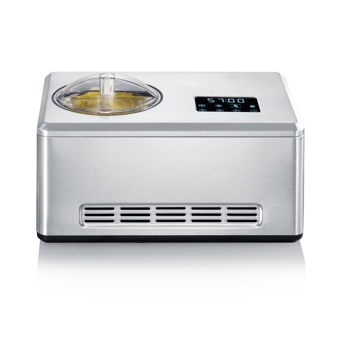 Imagen 0 de Heladera 2 en 1 con función yogur Severin EZ 7405 con compresor y temporizador 2 litros Gris