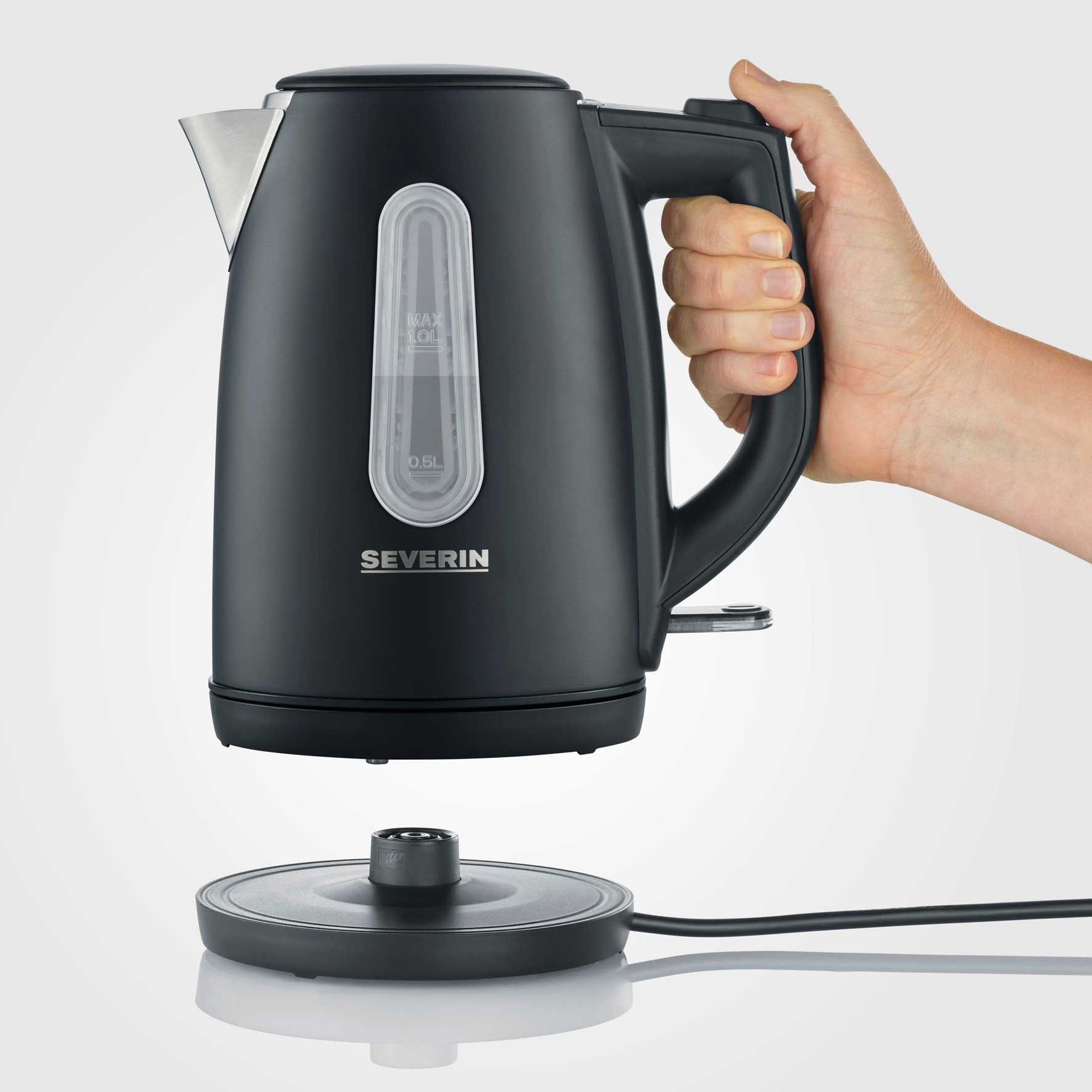 Tetera Electrica Hervidor De Agua SEVERIN 2200W, 1L, Acero