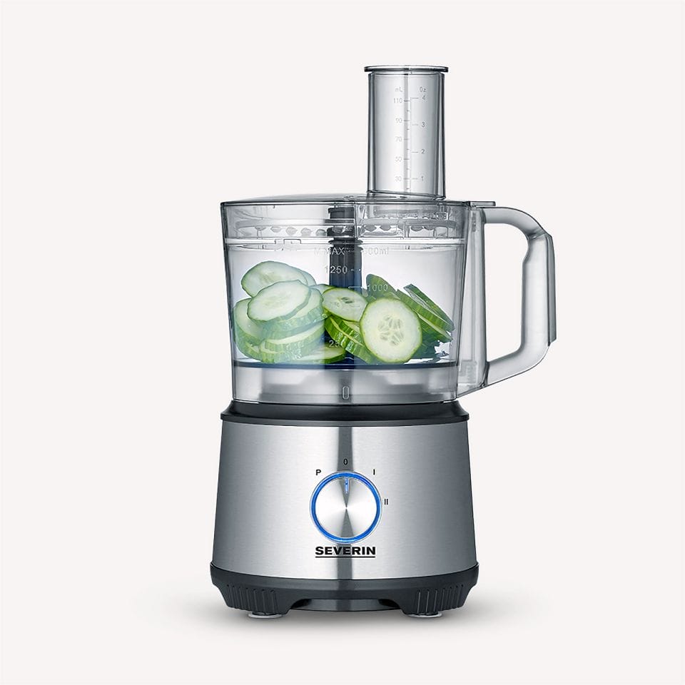 Procesador de alimentos Severin KM 3892 multifuncional con capacidad de 1,5 litros - Gris Gris-6
