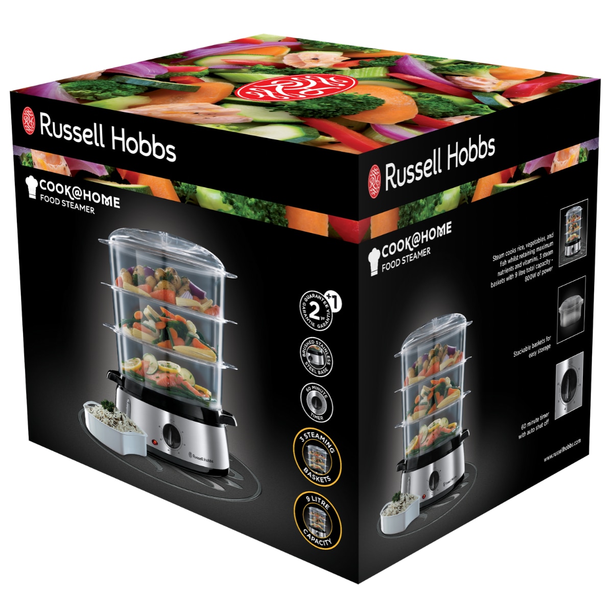 Thumbnail 4 de Russell Hobbs Vaporera 3 recipientes temporizador 3 niveles