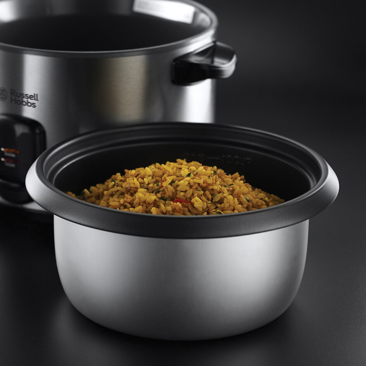 Arrocera Russell Hobbs Cook@Home con carcasa de acero inoxidable cepillado - Gris Gris-5