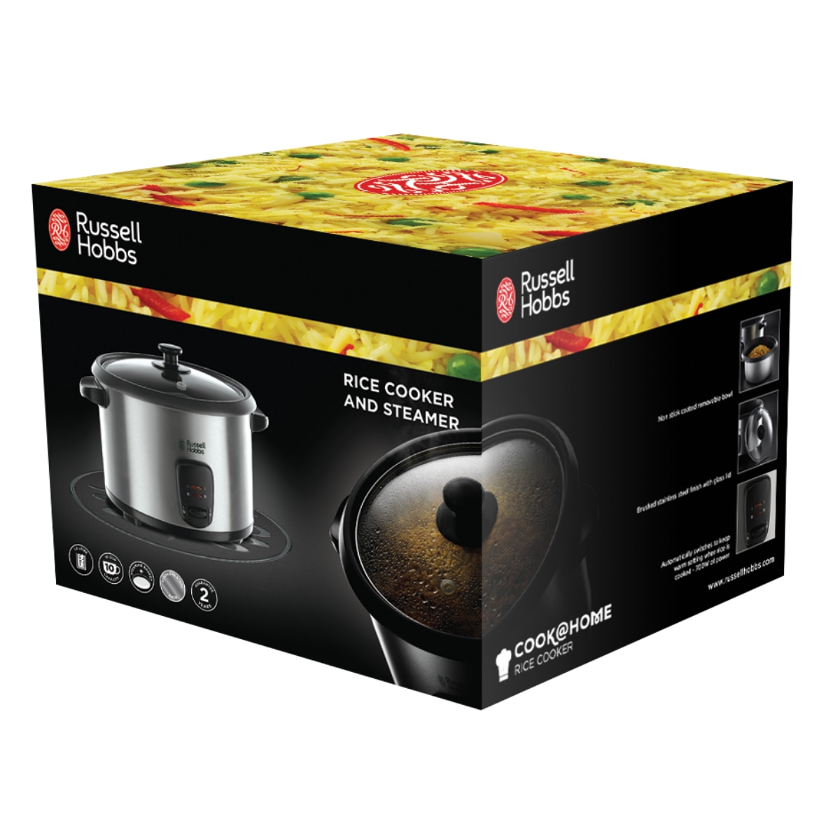 Arrocera Russell Hobbs Cook@Home con carcasa de acero inoxidable cepillado - Gris Gris-7