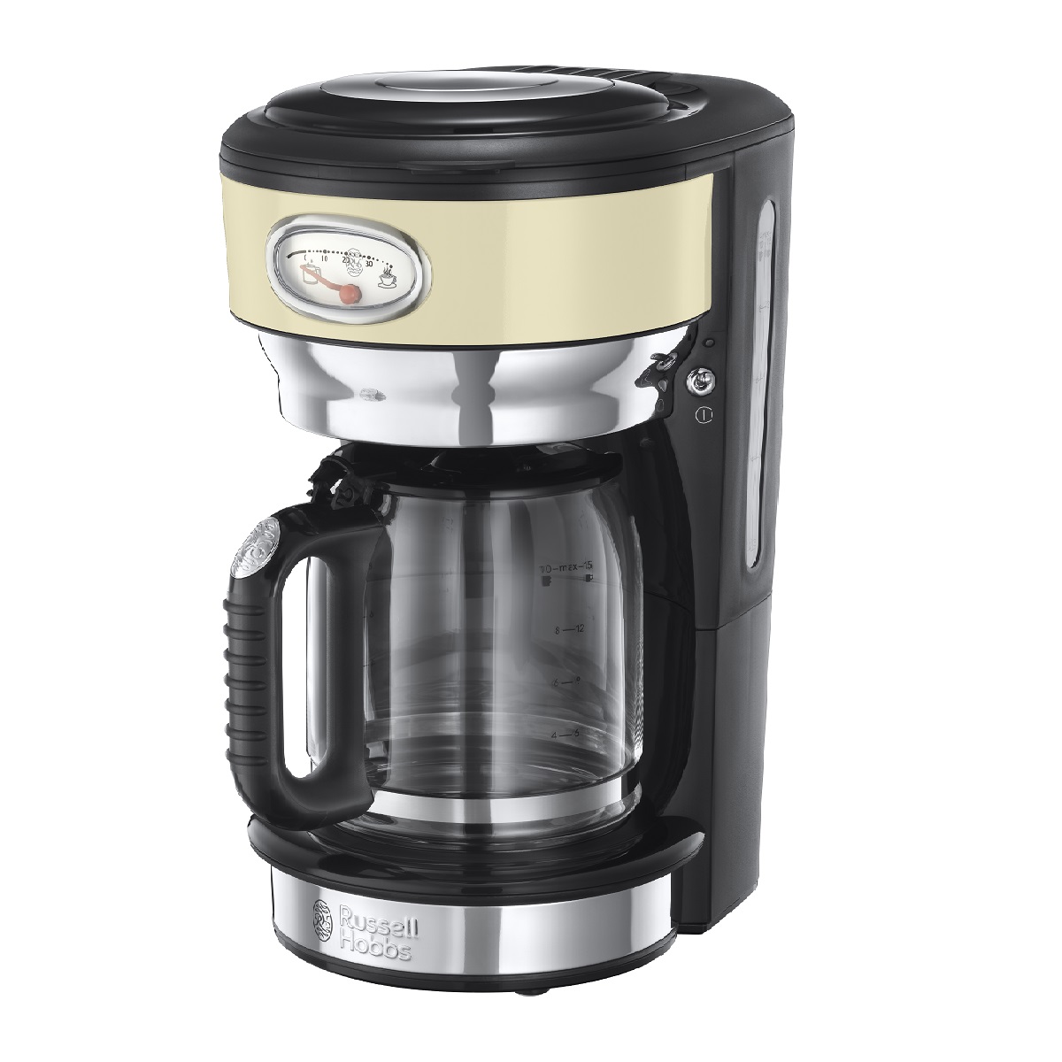 Cafetera Retro Russell Hobbs Crema con tecnología de rociado avanzada