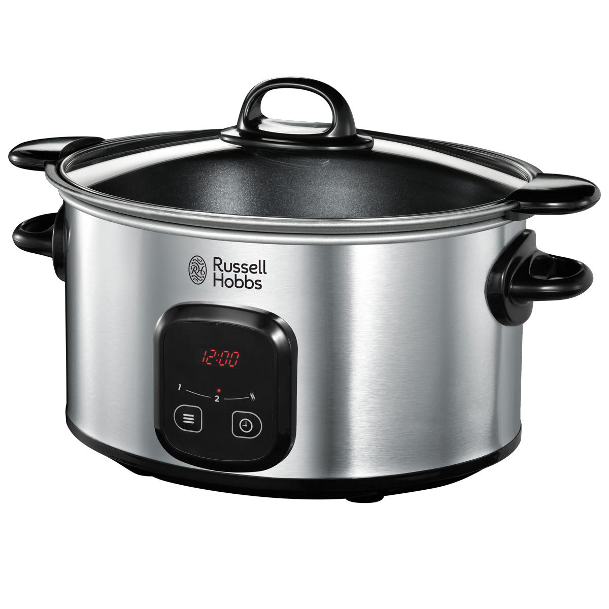 Russell Hobbs – Olla de cocción lenta Russell Hobbs de color plata con sellado de 6 litros.