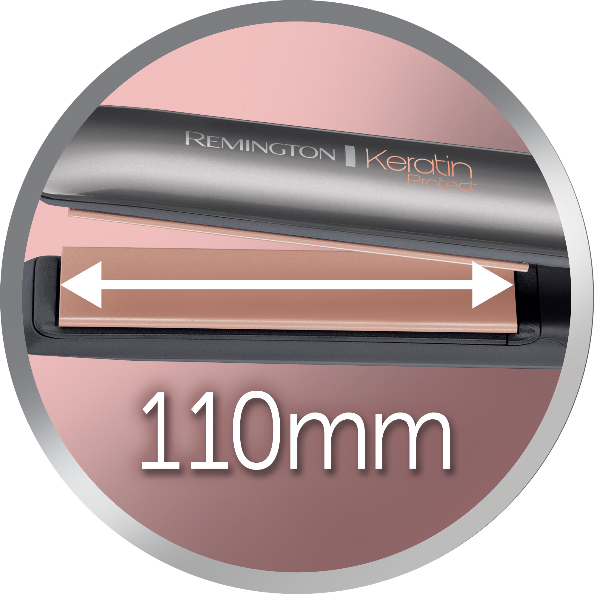 Plancha de Pelo Remington Keratin Protect Intelligent con cerámica y sensor inteligente de protección contra el calor - Negro / Gris Negro / Gris-4