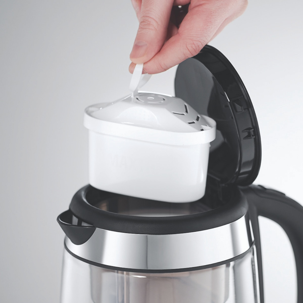 Hervidor Russell Hobbs Clarity diseño de cristal de 1 litro incluye filtro Maxtra y cartucho Brita - Gris Gris-3