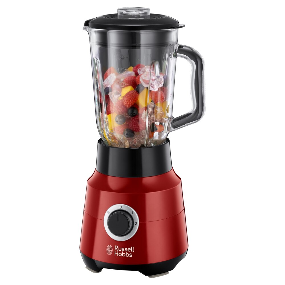 Batidora de vaso Russell Hobbs Desire roja con jarra de cristal de 1,5 litros