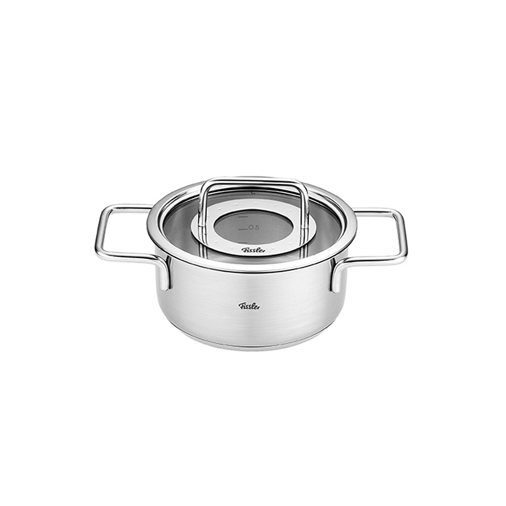 Imagen 4 de Olla con tapa de cristal Pure Profi Fissler - Plata Olla de 16 cm Plata