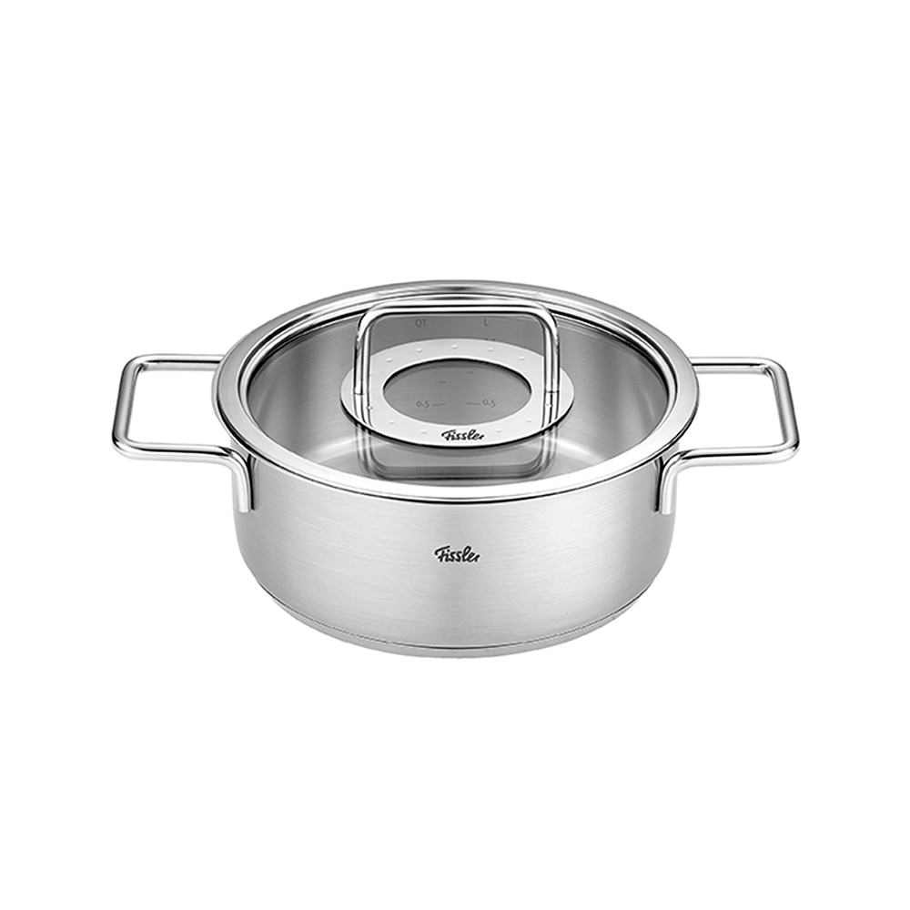 Imagen 3 de Cacerola con tapa de cristal Pure Profi Fissler - Plata Cacerola de 24 cm Plata