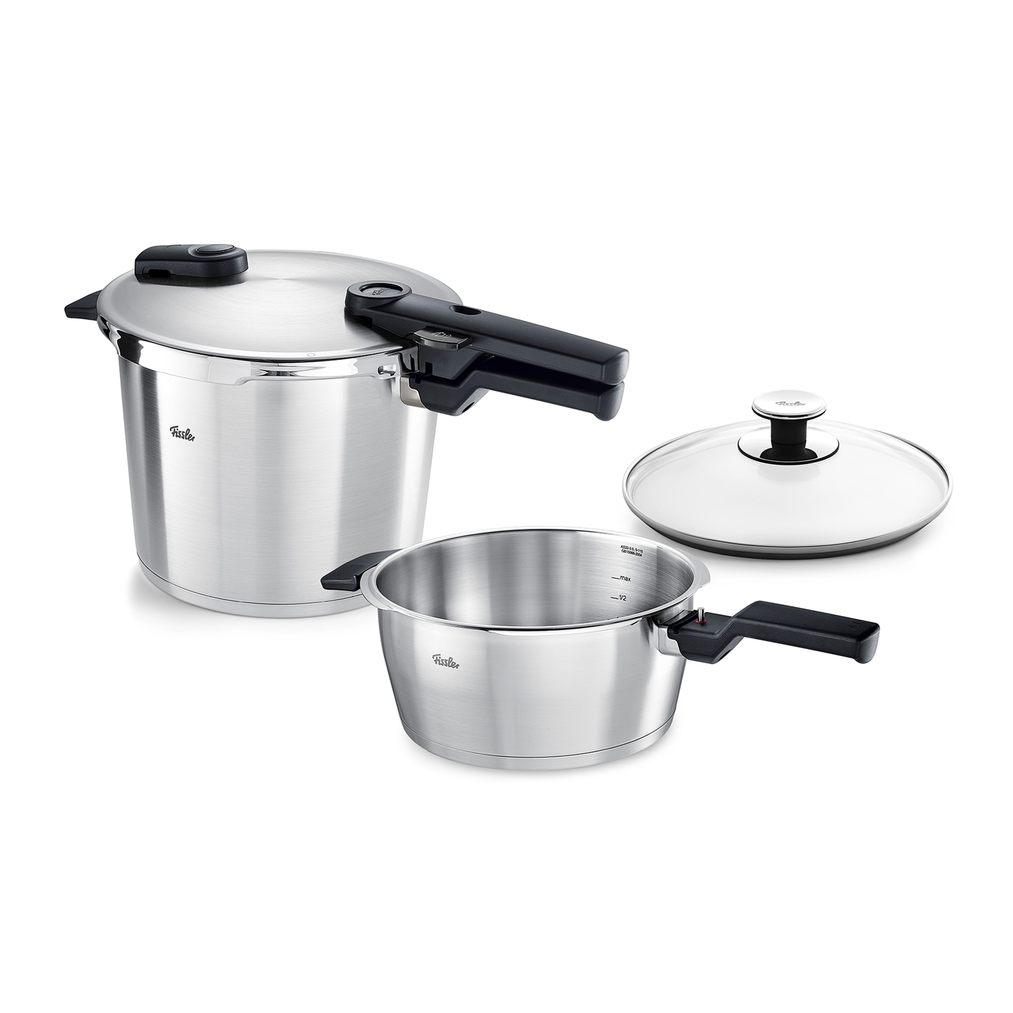 Imagen 0 de Set de 2 ollas Vitaquick Premium Fissler Metal