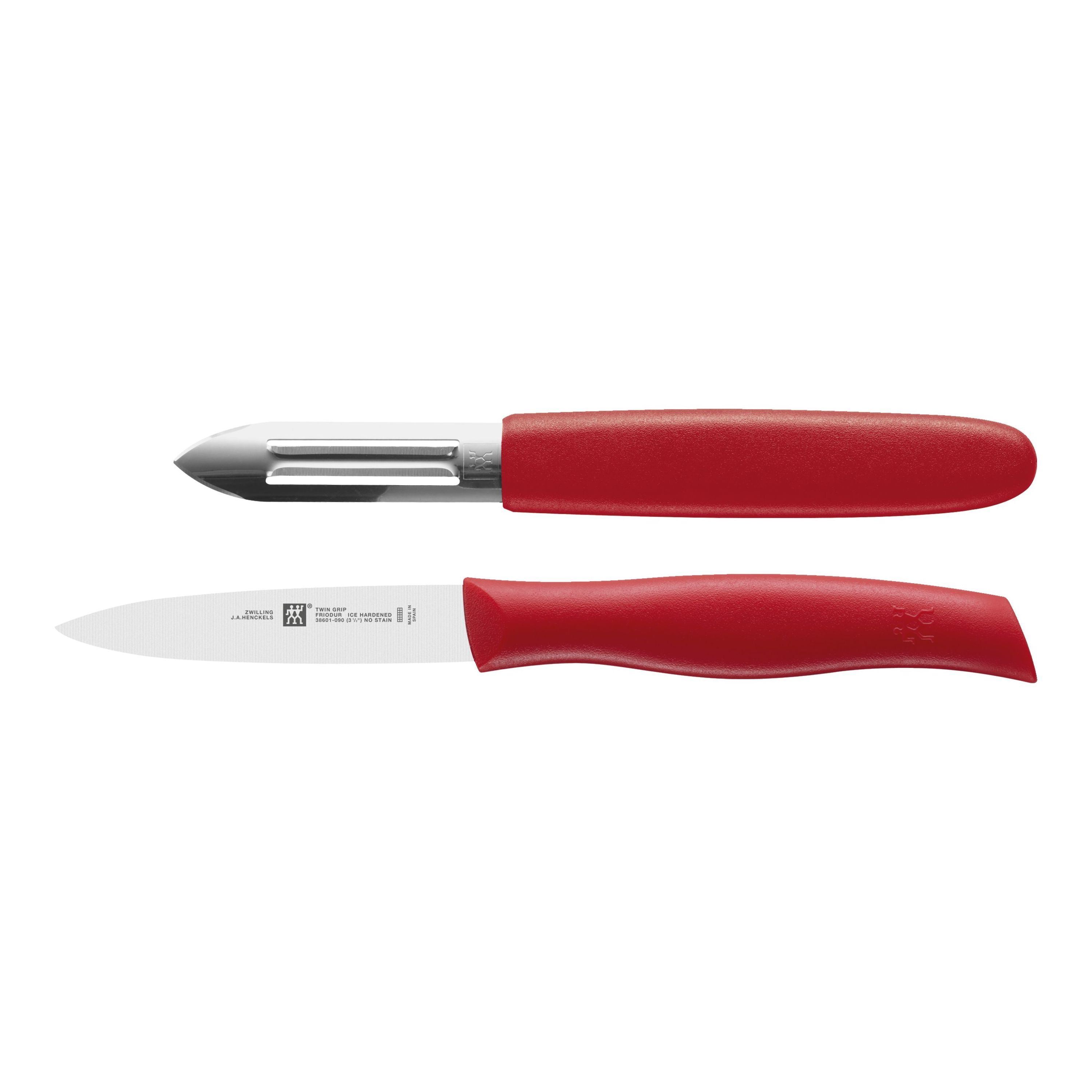 Imagen 0 de Juego de cuchillo y pelador Twin Grip Zwilling Rojo